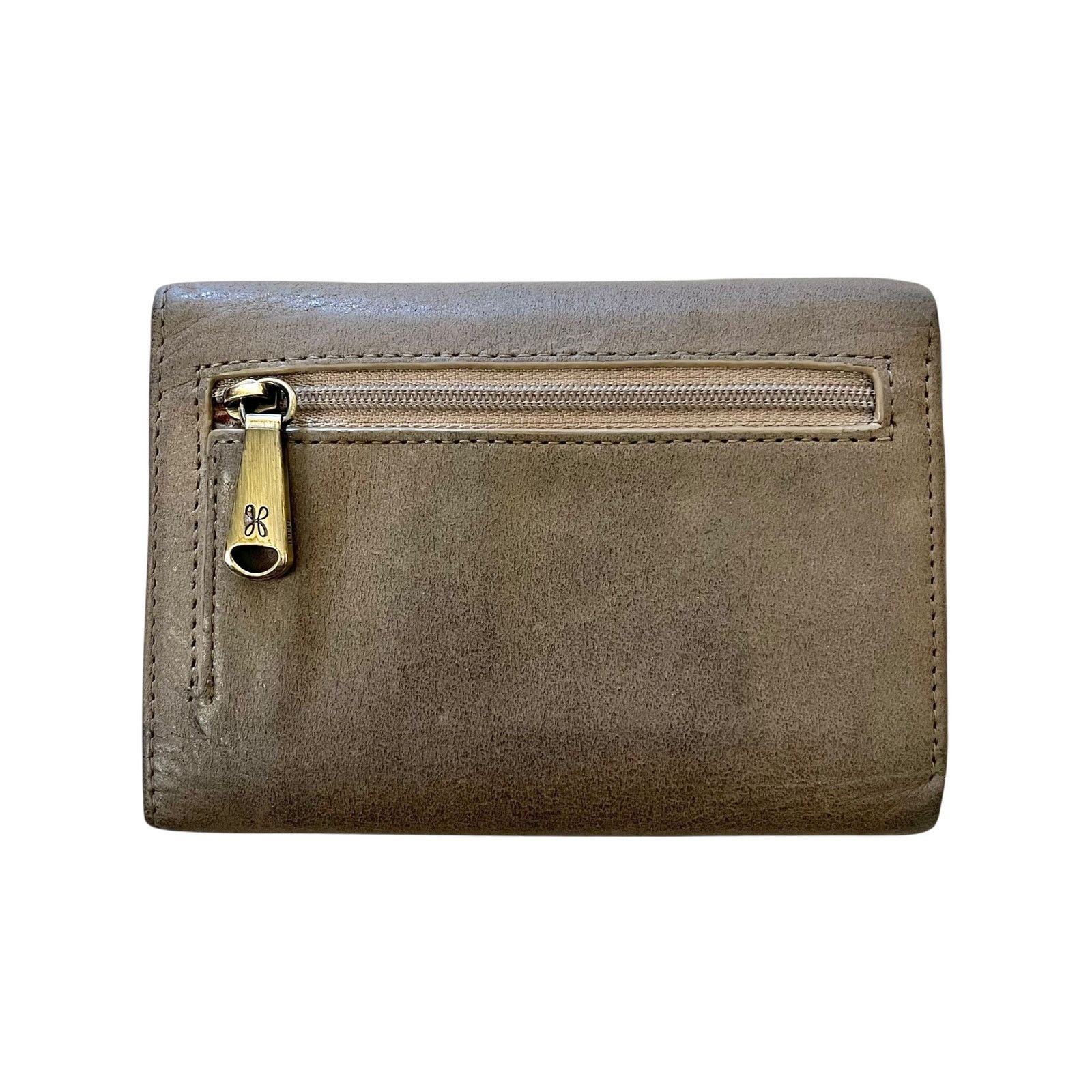 Hobo HOBO Jill Shadow Gray Leather Minimalist Trifold Snap Wallet Size ONE SIZE - 2 Thumbnail