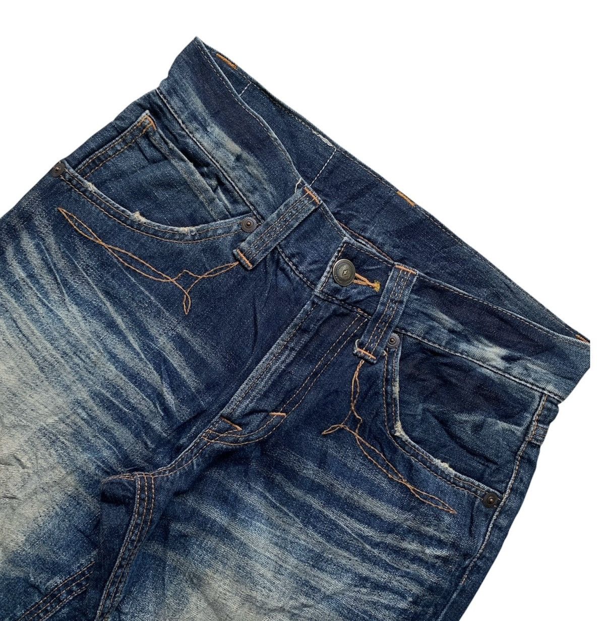 Japanese Brand Edwin distressed denim shorts Size US 29 - 3 Thumbnail
