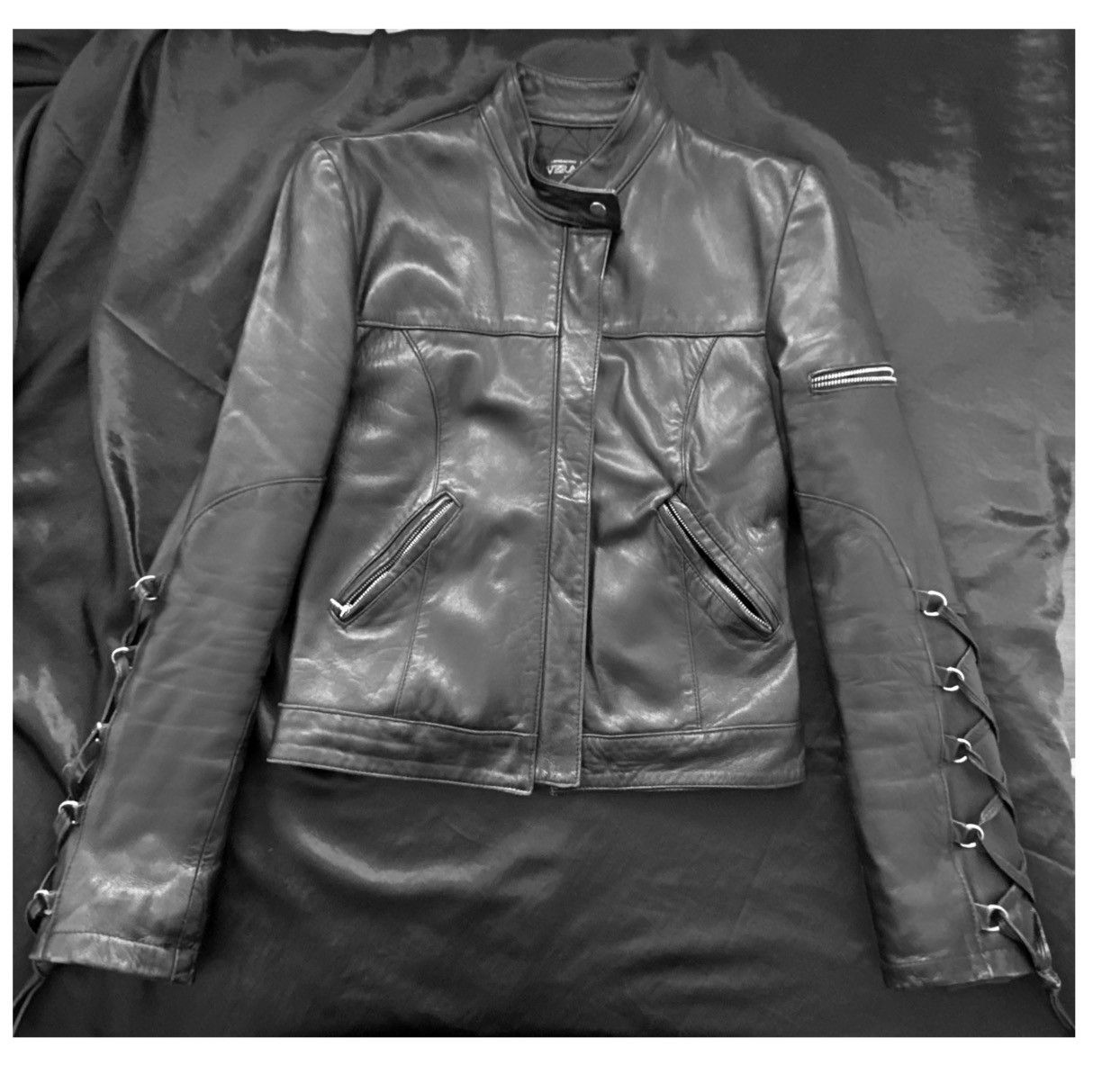 Vintage Amazing leather avant-garde distressed jacket Size M / US 6-8 / IT 42-44 - 3 Thumbnail