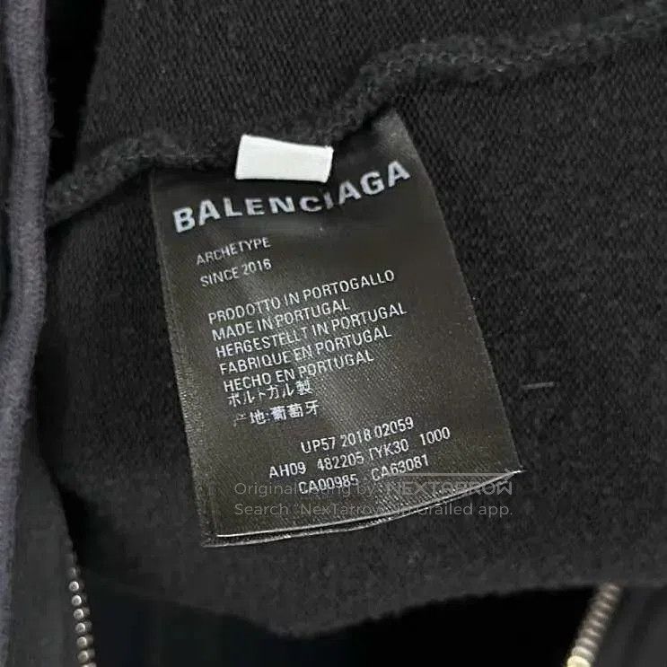 Balenciaga Balenciaga Black Small Logo Zip-Up Hooded Sweatshirt Size US M / EU 48-50 / 2 - 5 Thumbnail