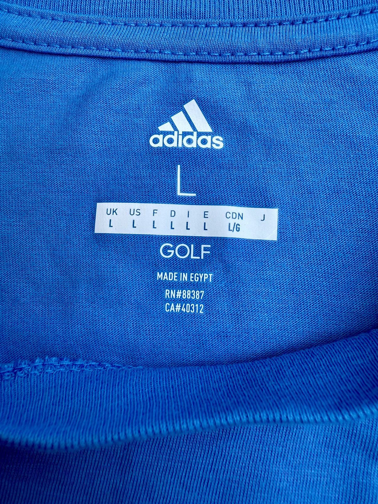 Adidas Adidas Golf Blue Logo Tee – Size L – 100% Cotton NWT Size US L / EU 52-54 / 3 - 5 Thumbnail