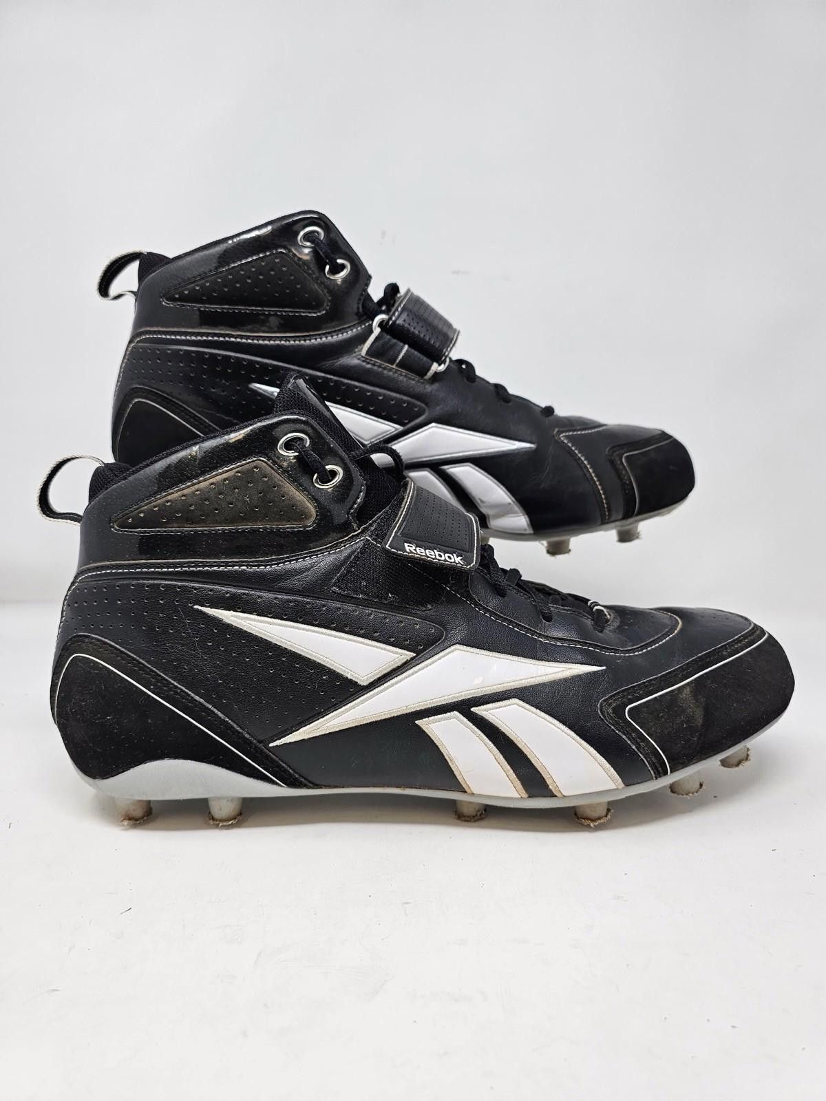 Reebok REEBOK PYE BLACK AND WHITE SIZE US 14MENS FOOTBALL CLEATS Size ONE SIZE - 1 Thumbnail