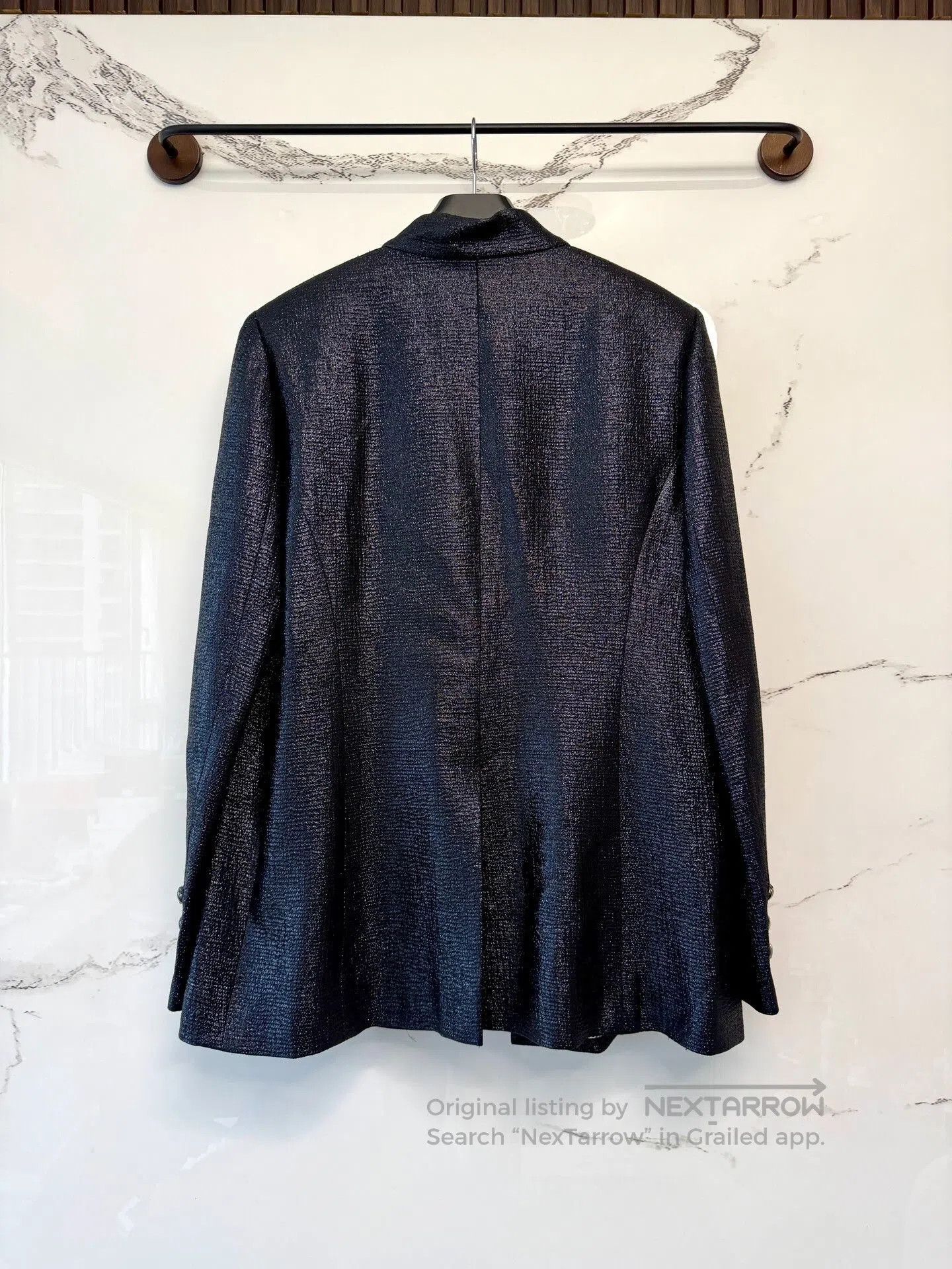 Chanel black silk stand collar jacket. Size M / US 6-8 / IT 42-44 - 4 Thumbnail