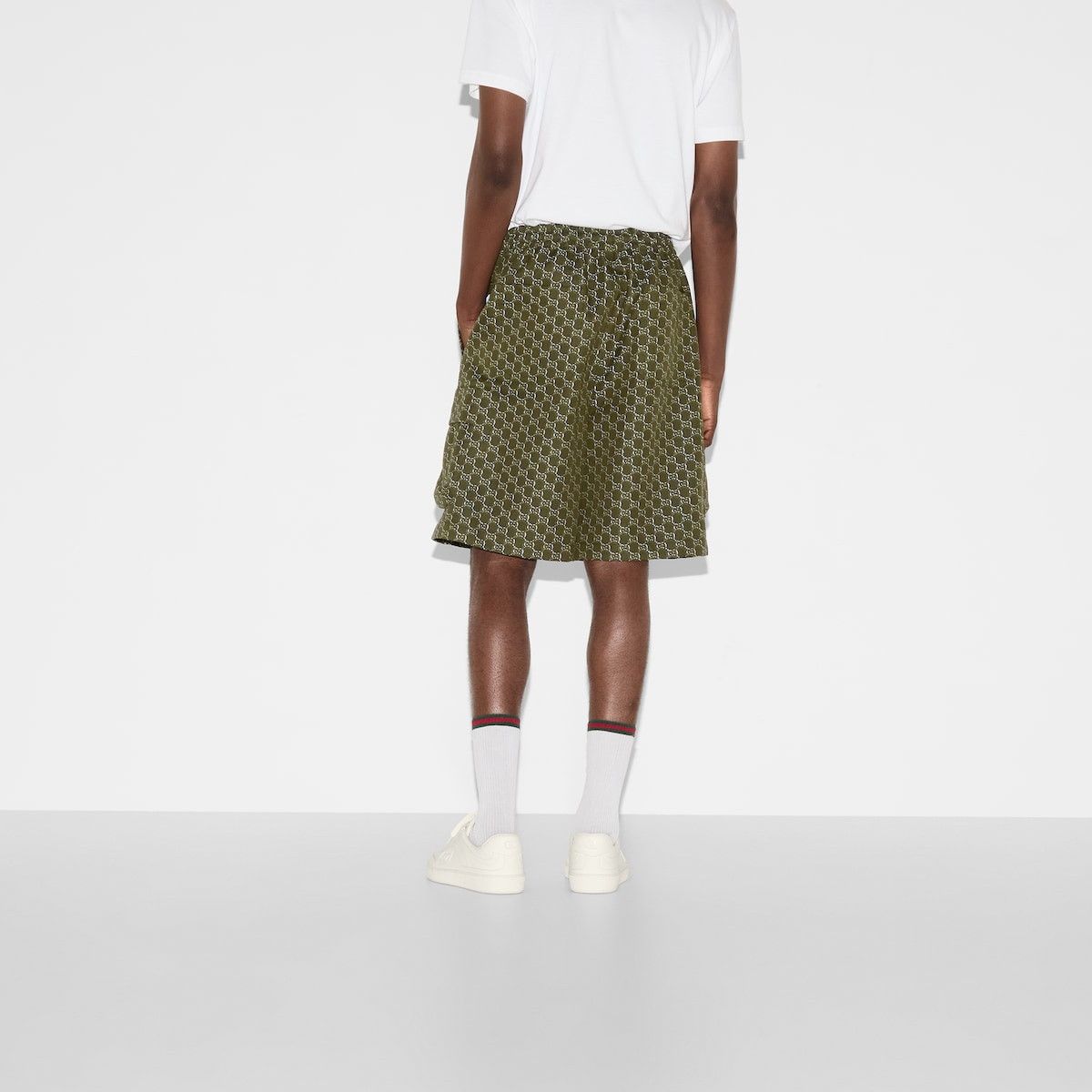 Gucci o1loc1c1125 804980 Cotton Jacquard Short With GG Shadow Size US 32 / EU 48 - 2 Thumbnail