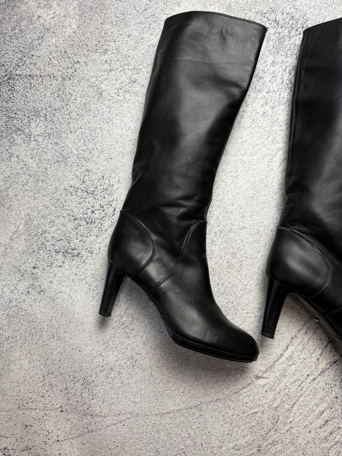 Sergio Rossi Sergio Rossi Black Leather Women's Boots Size US 10 / IT 40 - 2 Thumbnail