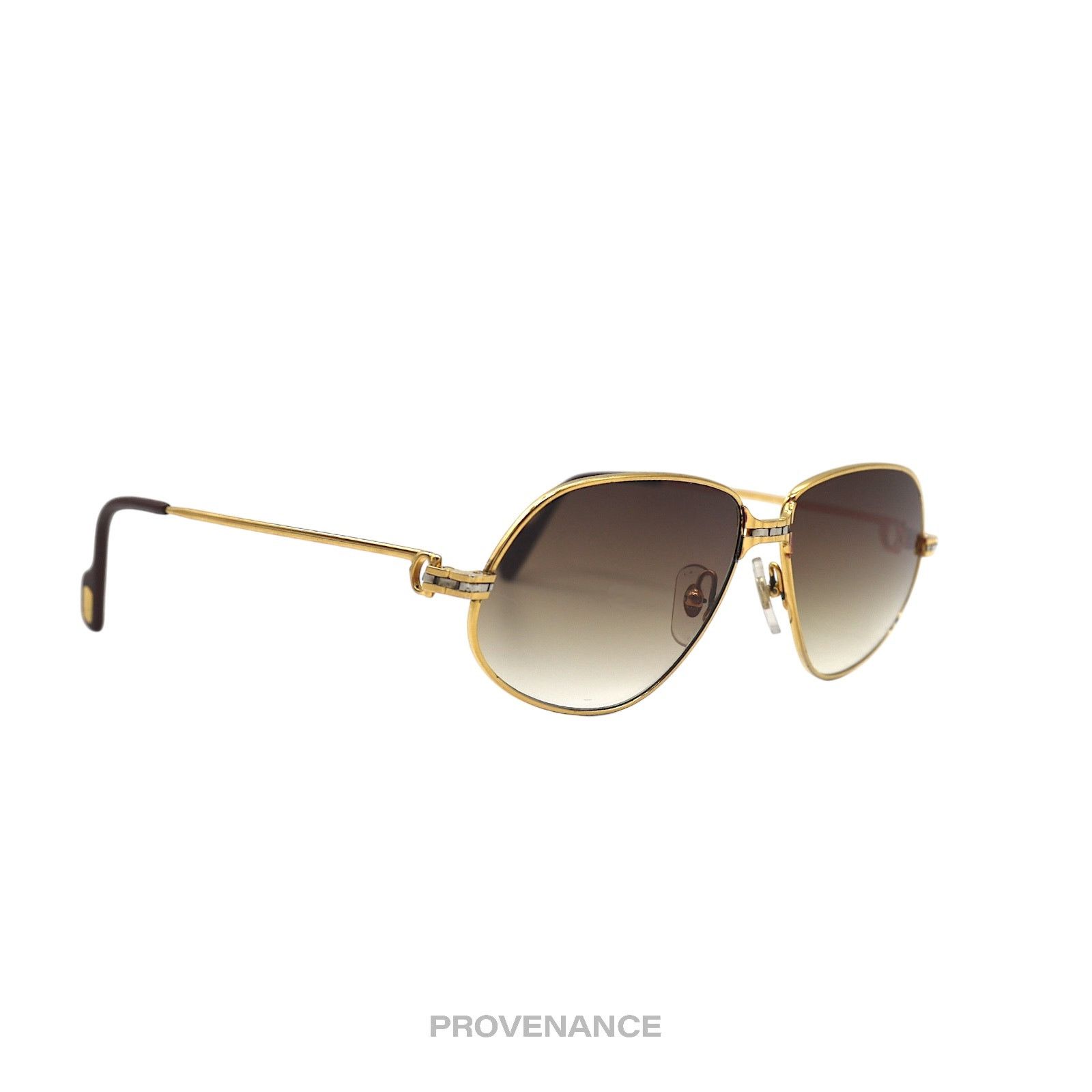 Cartier 🔴 Cartier Panthere MM Sunglasses - Gold Brown 56 Size ONE SIZE - 3 Thumbnail