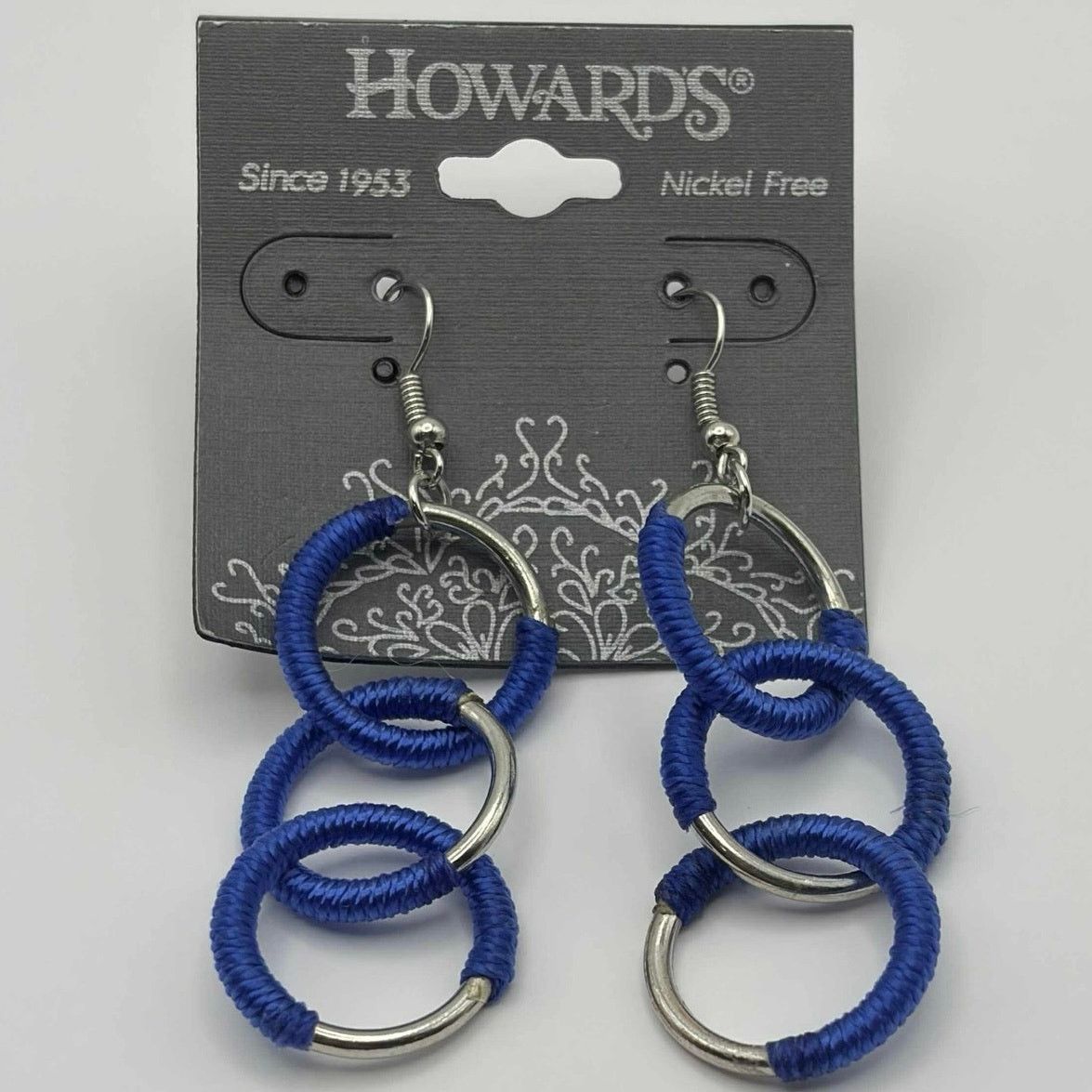 Other Silver & Blue Hoop Earrings Size ONE SIZE - 2 Thumbnail