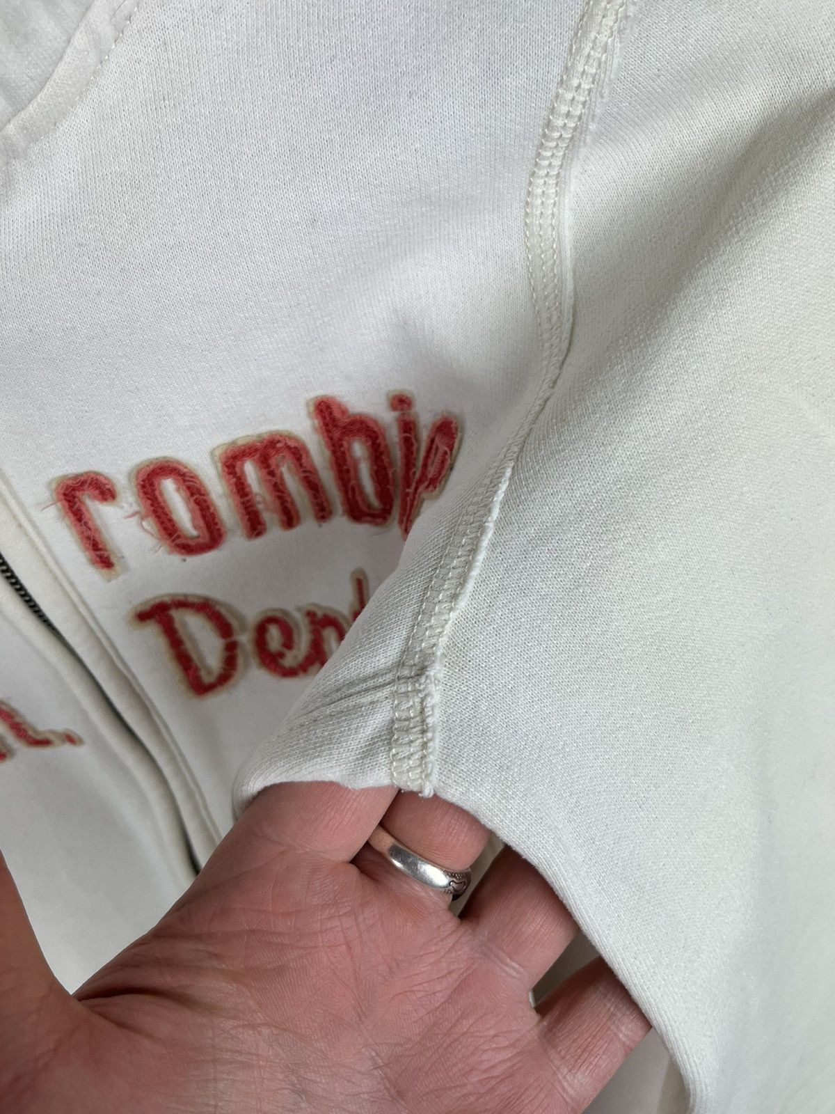 Abercrombie & Fitch Abercrombie & Fitch Y2K Muscle Women's Zip Up Hoodie White Size L / US 10 / IT 46 - 7 Thumbnail
