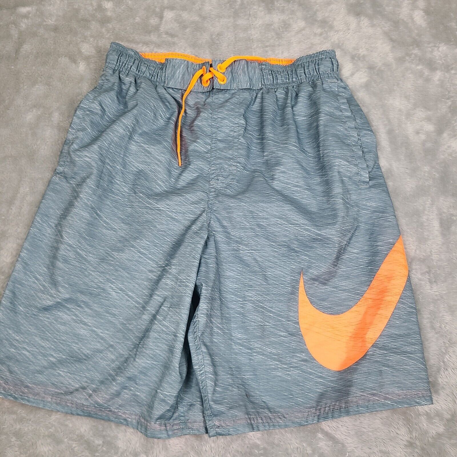 Nike Nike Board Shorts Mens Size Small Green Orange Swoosh Logo S Size US 29 - 1 Thumbnail