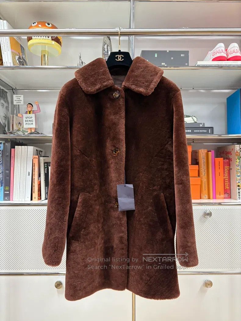 Prada Prada Brown soft lamb's wool coat Size XS / US 0-2 / IT 36-38 - 1 Thumbnail