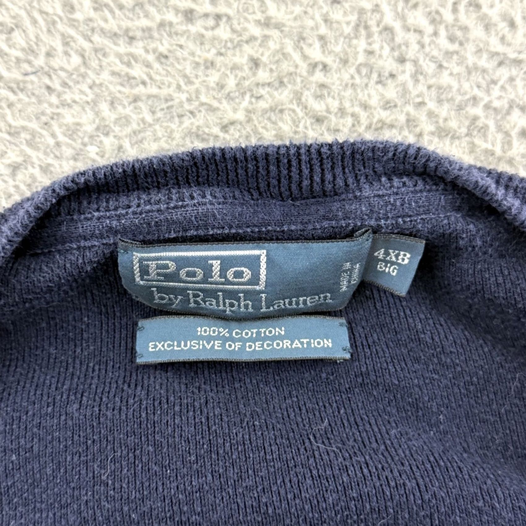 Polo Ralph Lauren VINTAGE Polo Ralph Lauren Sweater Mens 4XB Big Blue Crewneck Knit Preppy Outdoor Size US XXL / EU 58 / 5 - 6 Thumbnail