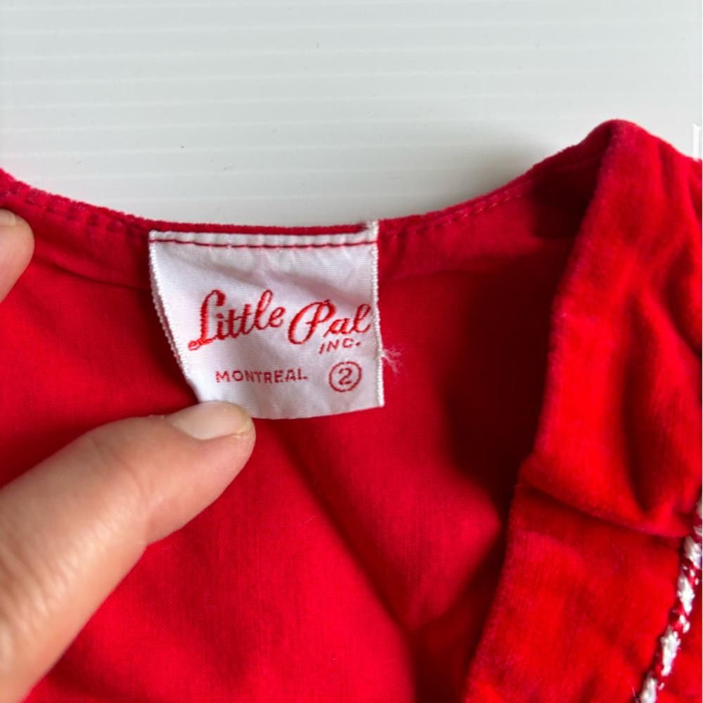 Designer Vintage Little Pal Montreal Red Embroidered Two-Piece Set Size ONE SIZE - 4 Thumbnail