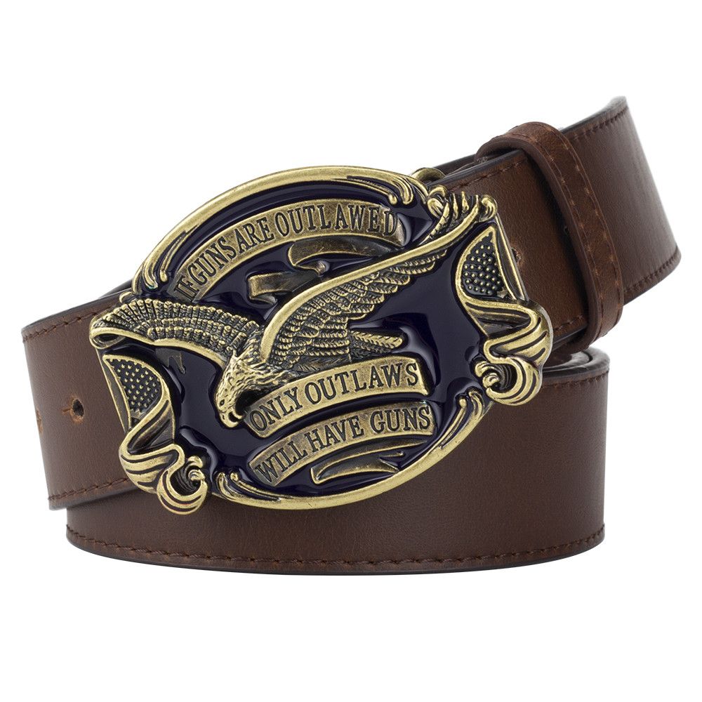 Designer Crazy Vintage Belt Riveted Belts Menswear Accessories Size ONE SIZE - 2 Thumbnail