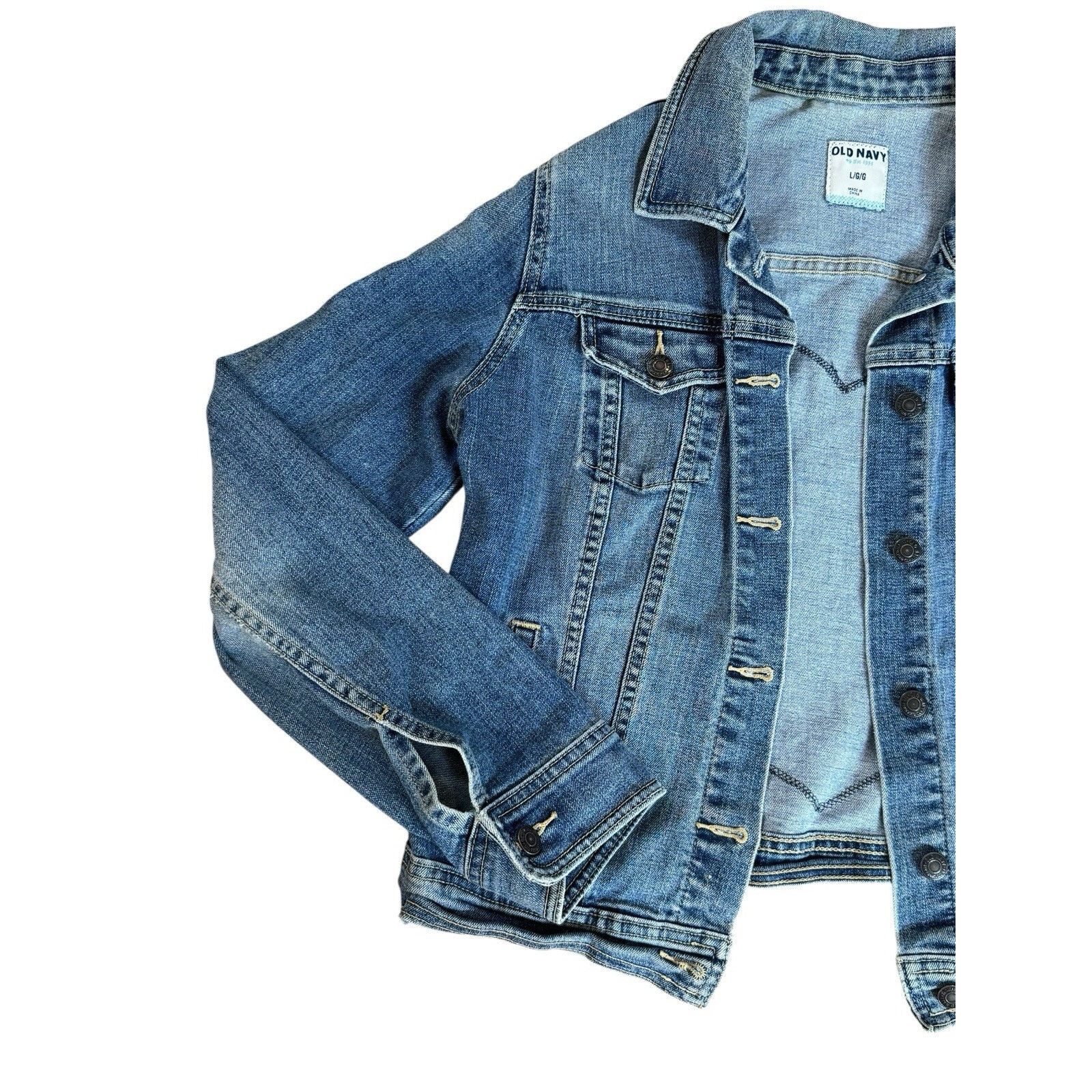 Old Navy BARBIE Pink Heart Rhinestone Denim Jacket Upcycled Retro L Size L / US 10 / IT 46 - 4 Thumbnail