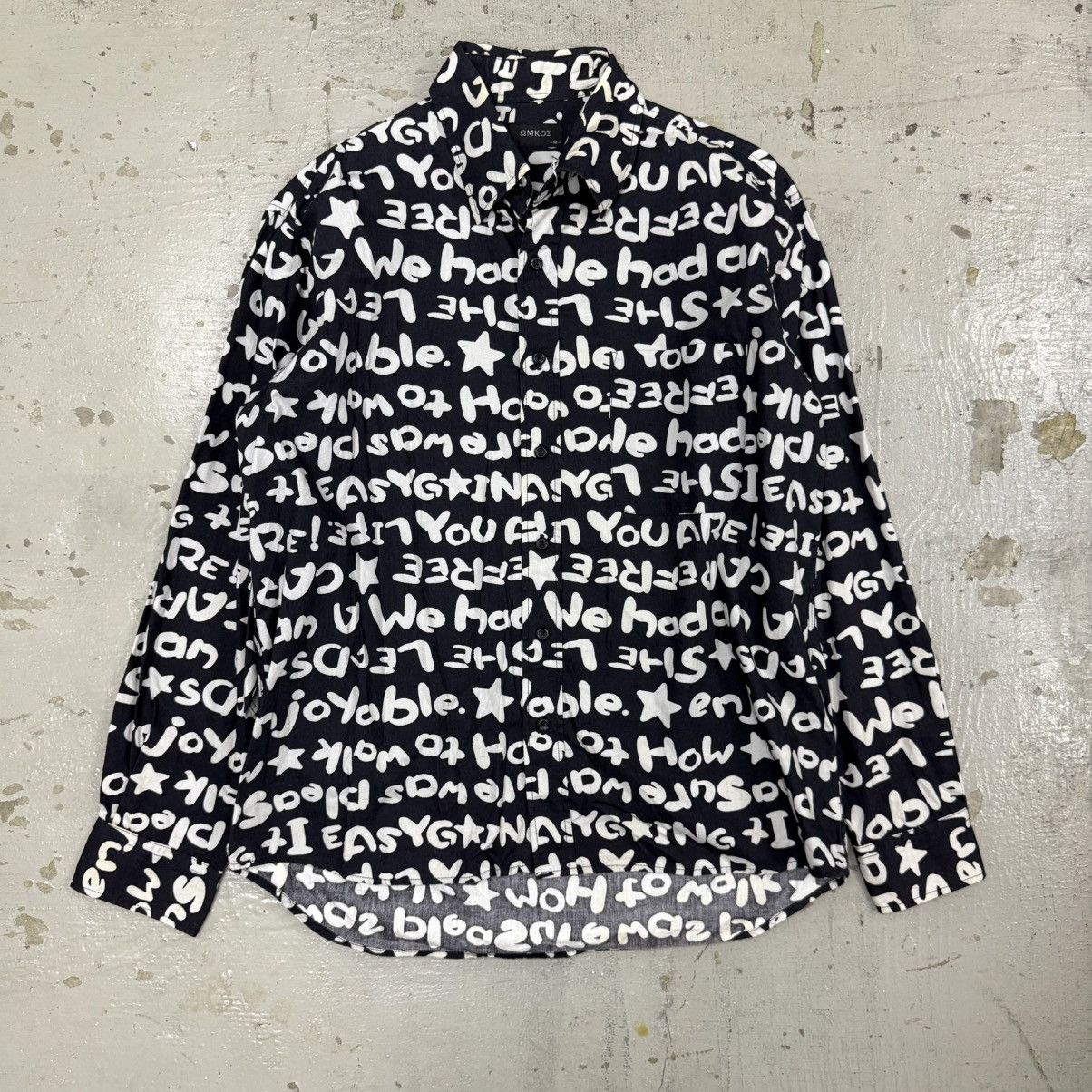 Japanese Brand Omkoe CDG My Energy Comes From Freedom Style Shirt Size US M / EU 48-50 / 2 - 1 Thumbnail