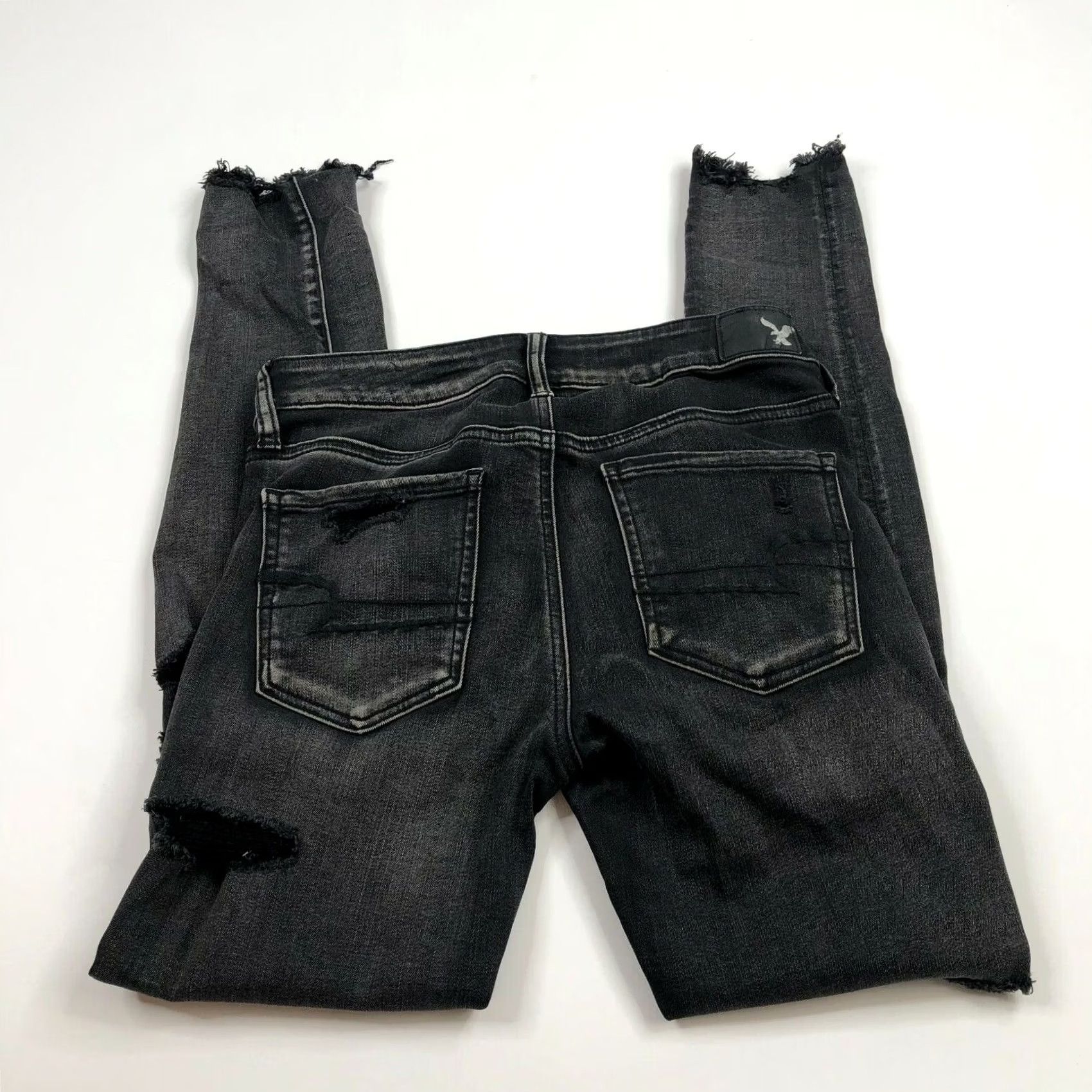 American Eagle Outfitters VINTAGE American Eagle Jegging 6 Tag 28W 27L Raw Hem Distressed Denim Jeans Womens Size 28" / US 6 / IT 42 - 2 Thumbnail