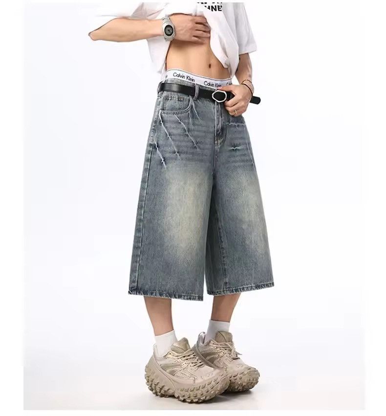 Jean Wide Leg Loose Jorts Size US 27 - 3 Thumbnail
