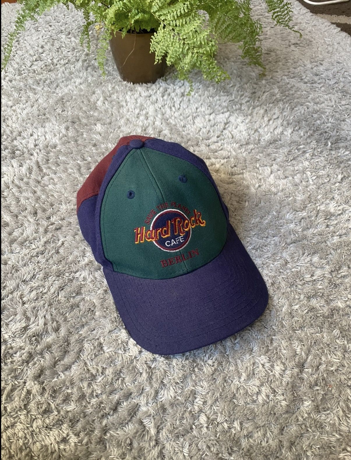 Hard Rock Cafe 00s Vintage Hard Rock Cafe Berlin Save The Planet Hat Cap Size ONE SIZE - 1 Thumbnail