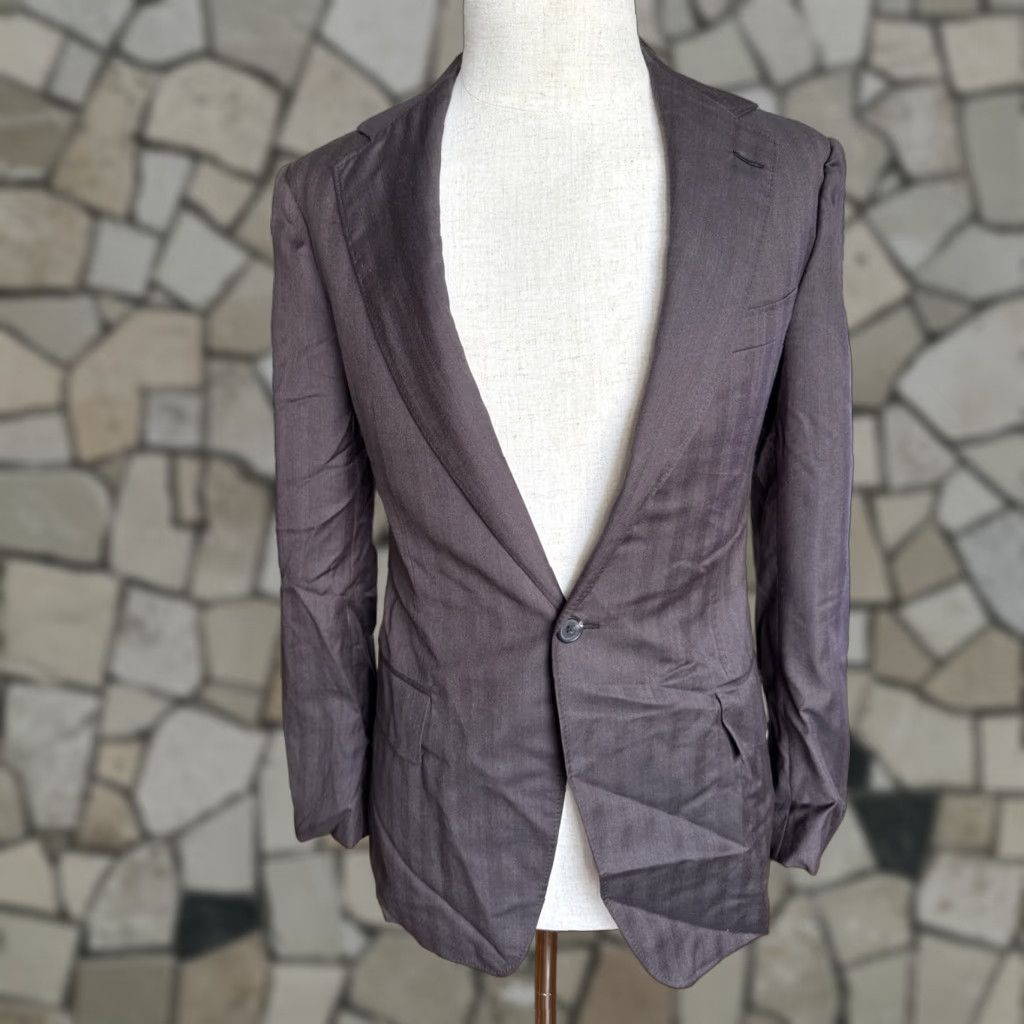 Vintage NEW Frere Brown Wool Mens Suit Blazer And Pants Sz 40 Size 40R - 1 Thumbnail