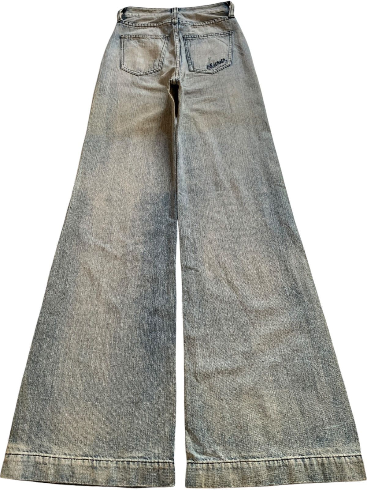 Hysteric Glamour × Japanese Brand Vintage Japanese Brand Mud Wash Fatigue Flare Jeans Size 23" - 2 Thumbnail