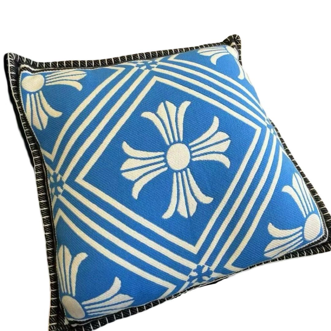 Chrome Hearts Blue cross cashmere pillow large Size ONE SIZE - 1 Thumbnail