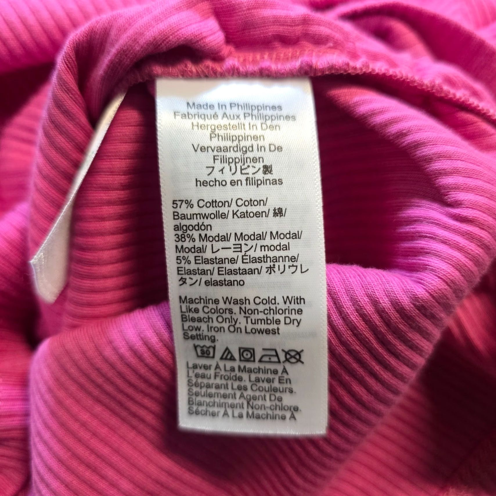 J.Crew J.CREW Top Womens Medium Pink Ribbed Turtleneck Long Sleeve Base Layer Casual Shirt Women Medium Pink Ribbed Turtleneck Casual Blouse Size M / US 6-8 / IT 42-44 - 7 Thumbnail