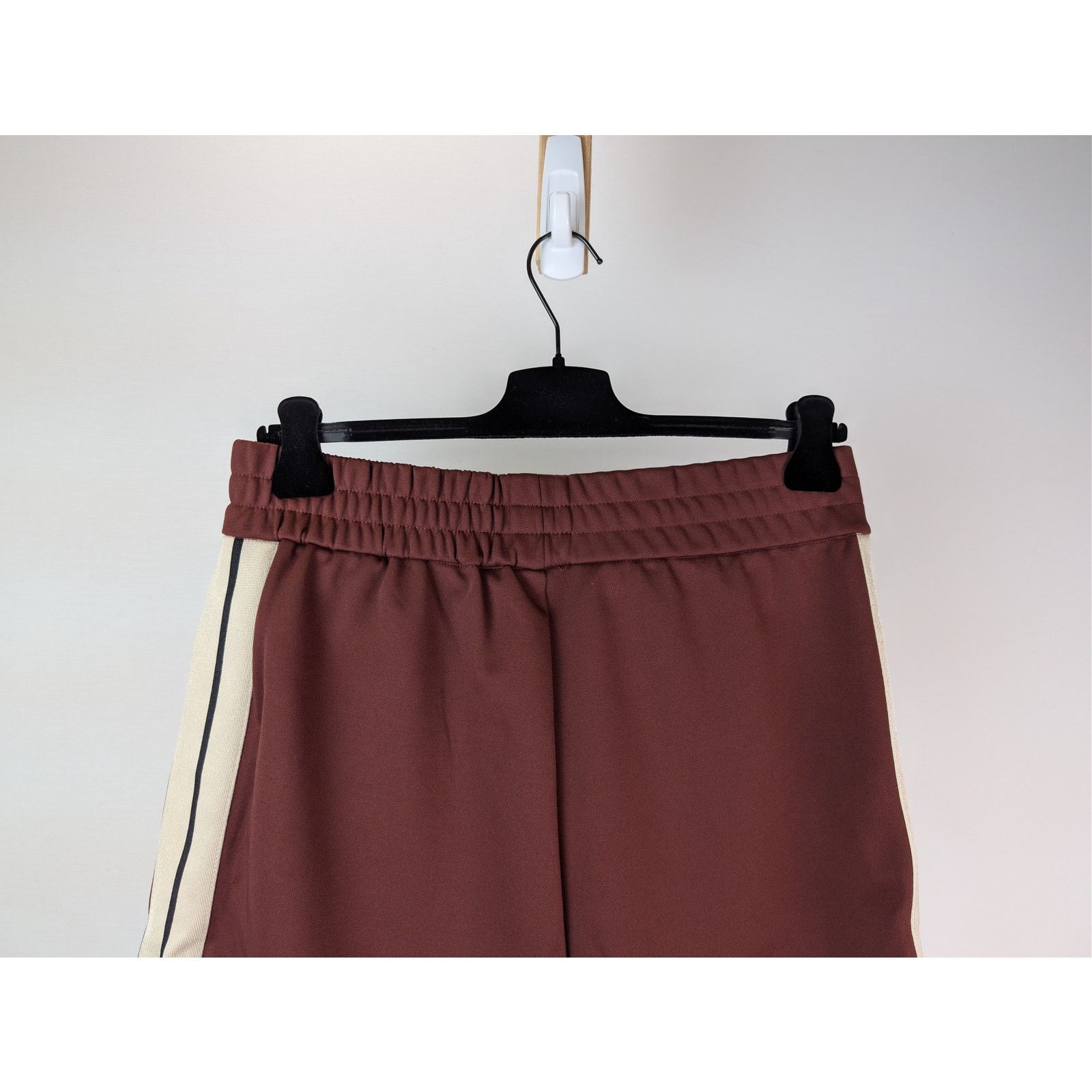 Palm Angels o1rshd1 Classic Logo Track Shorts in Burgundy / Off White Size US 34 / EU 50 - 10 Thumbnail