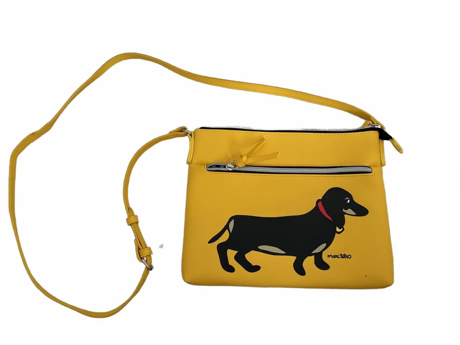 Designer EUC Marco Tetro yellow leather dachshund crossbody bag Size ONE SIZE - 1 Thumbnail