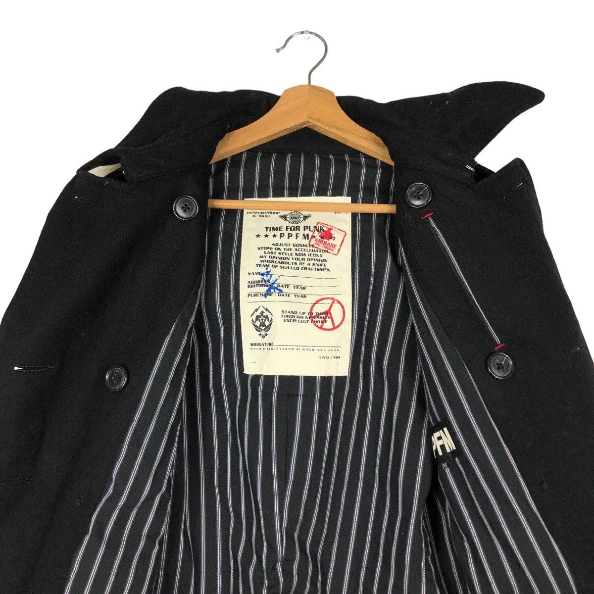If Six Was Nine 🔥Cropped Biker Jacket Wool PPFM Japan Mink Fur Hoodie Size US M / EU 48-50 / 2 - 14 Thumbnail