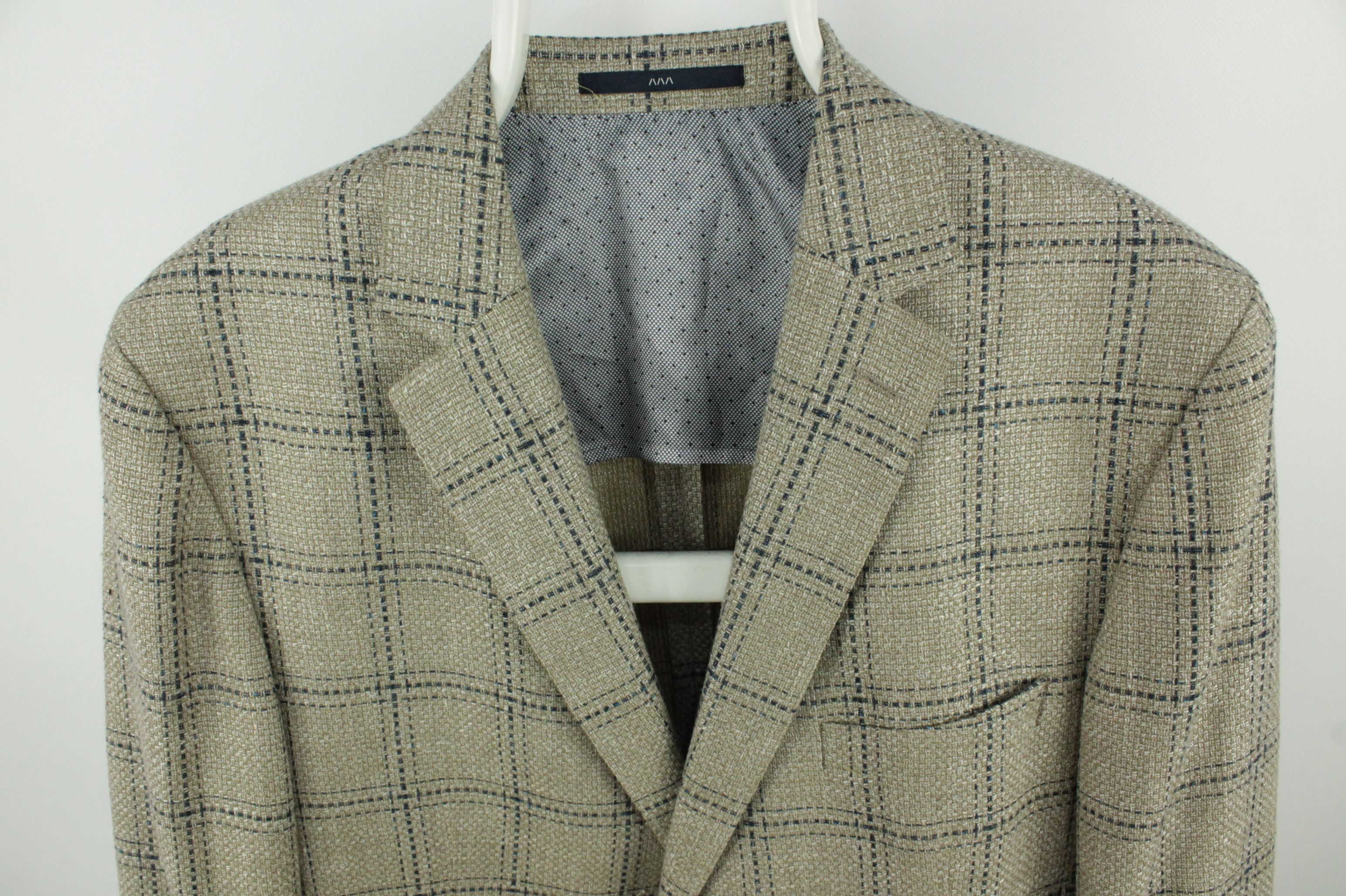 Other Eduard Dressler Knitted Wool Linen Checked Sport Coat Men's Size US L / EU 52-54 / 3 - 2 Thumbnail