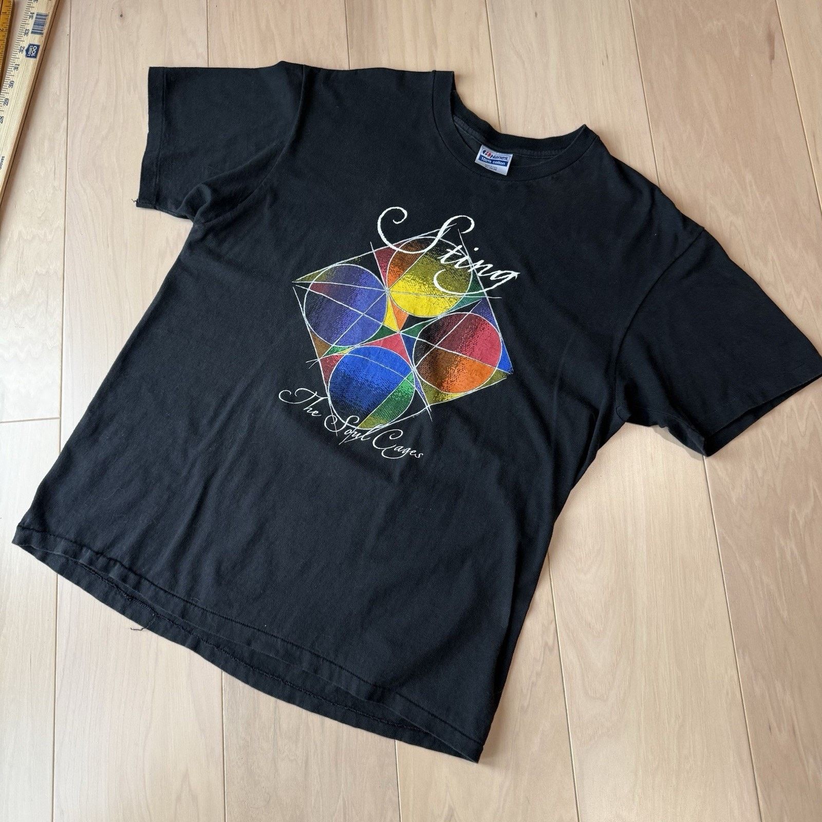 Hanes Vintage Sting The Soul Cages Shirt XL Black 90s Tour Size US XL / EU 56 / 4 - 8 Thumbnail
