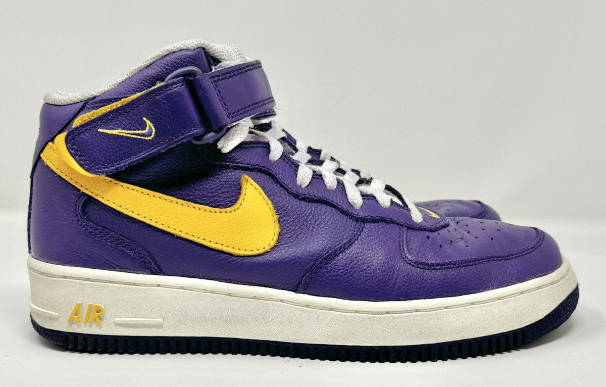 Nike × Vintage Vintage 2002 Nike Air Force 1 Mid Greek Lakers size 10 Size US 10 / EU 43 - 1 Thumbnail