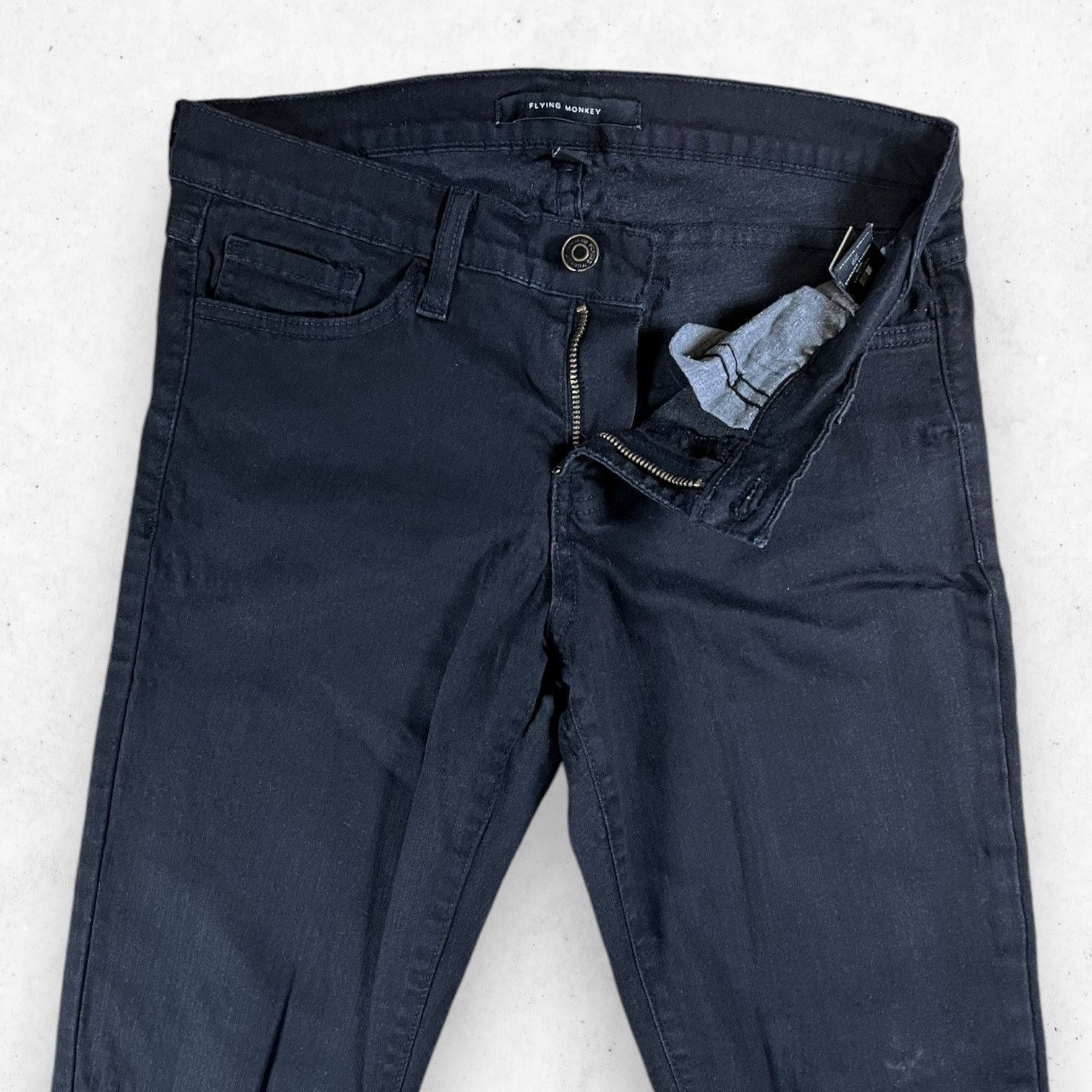 Other Flying Monkey Black Jeans Women's 28" No Tag Distressed Size 28" / US 6 / IT 42 - 4 Thumbnail
