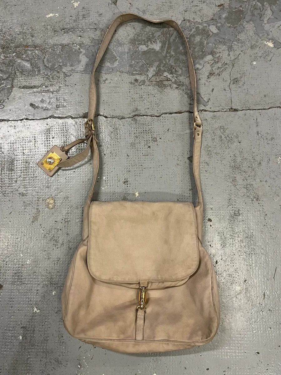 Roberto Cavalli 2000s Roberto Cavalli Beige Leather Handle Bag Size ONE SIZE - 1 Thumbnail