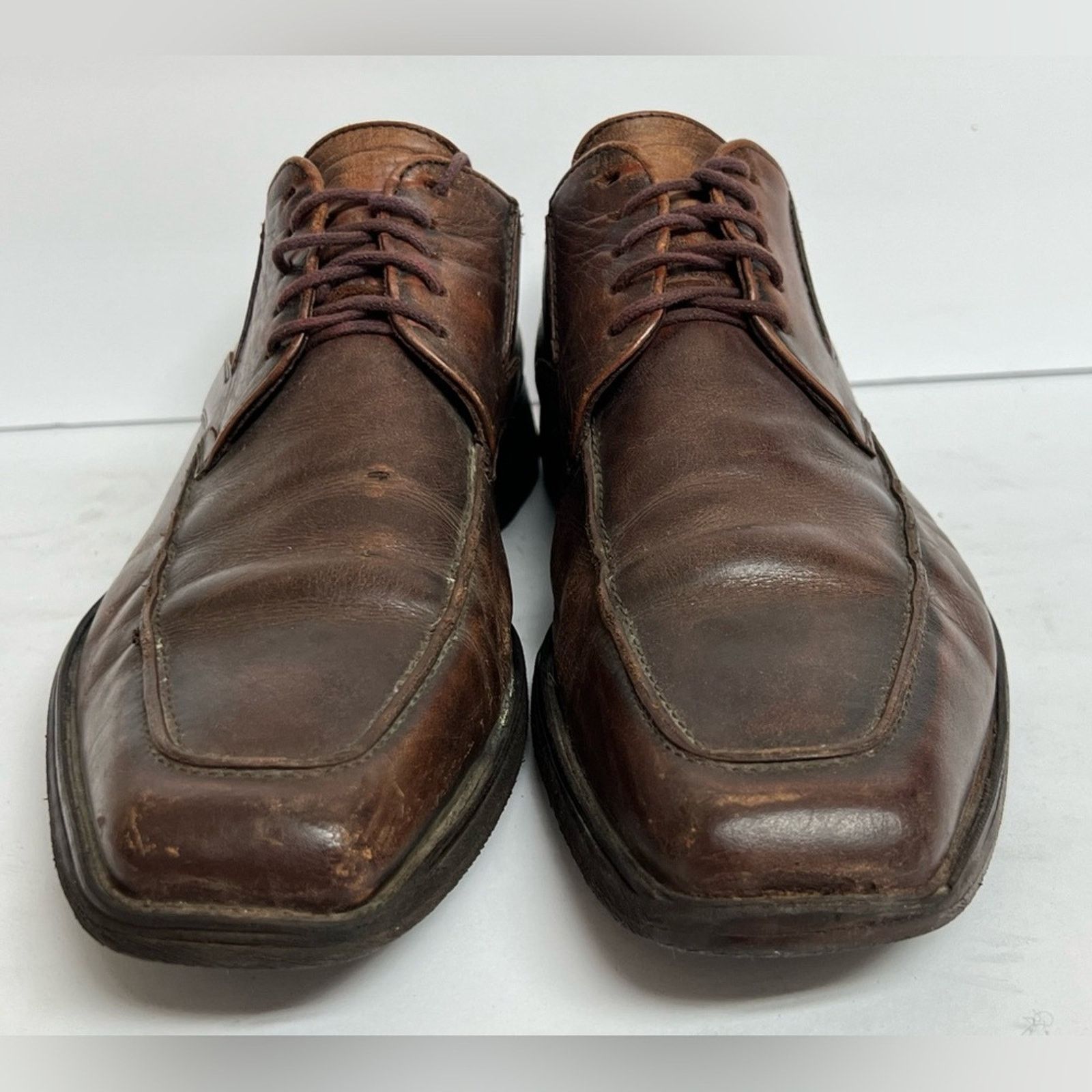 LLOYD LLOYD Leather Shoes Brown Square Toe Vintage Derby German Size US 10.5 / EU 43-44 - 5 Thumbnail