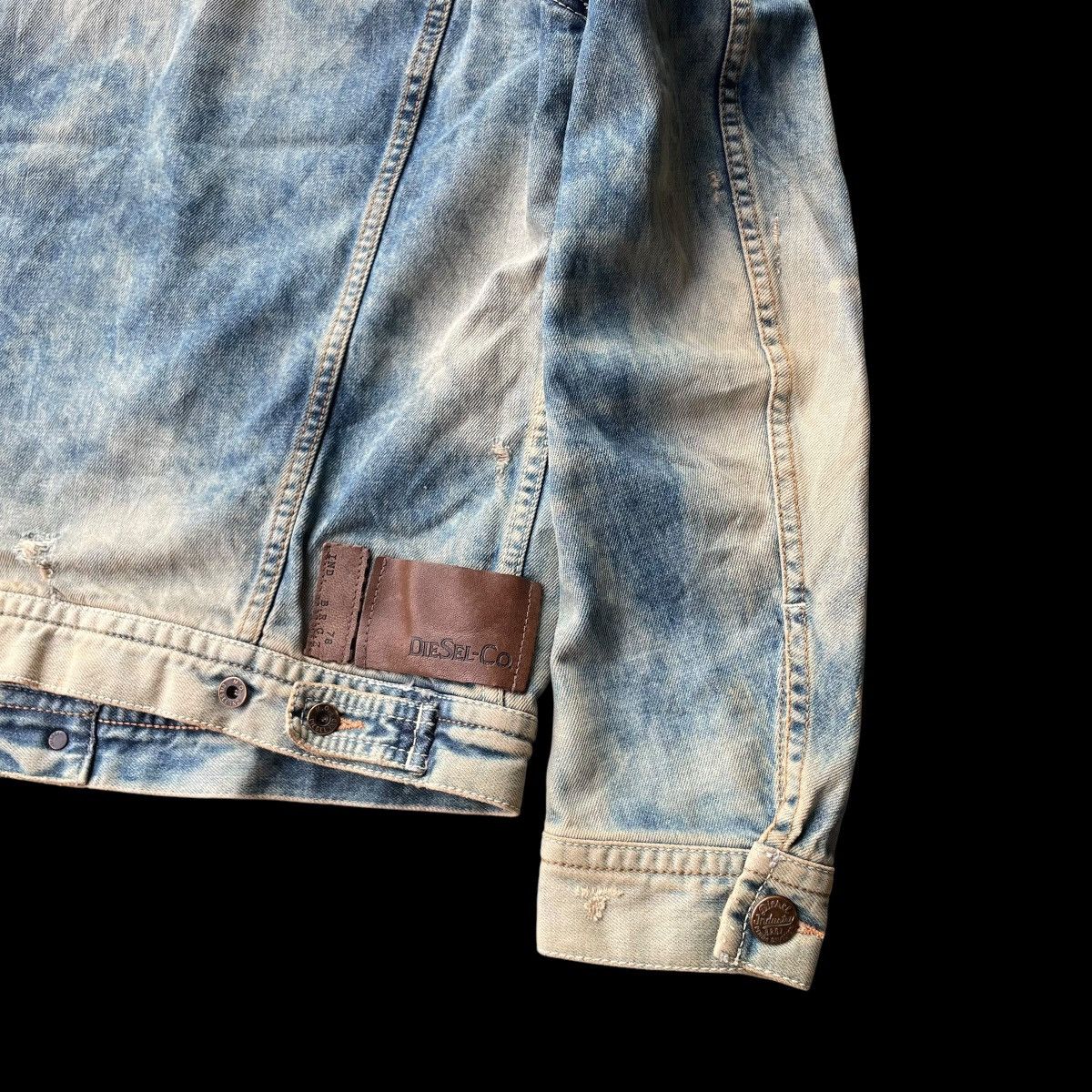 Diesel VINTAGE DIESEL LEATHER PILE BLANKET LINED DENIM JACKET Size US S / EU 44-46 / 1 - 9 Thumbnail