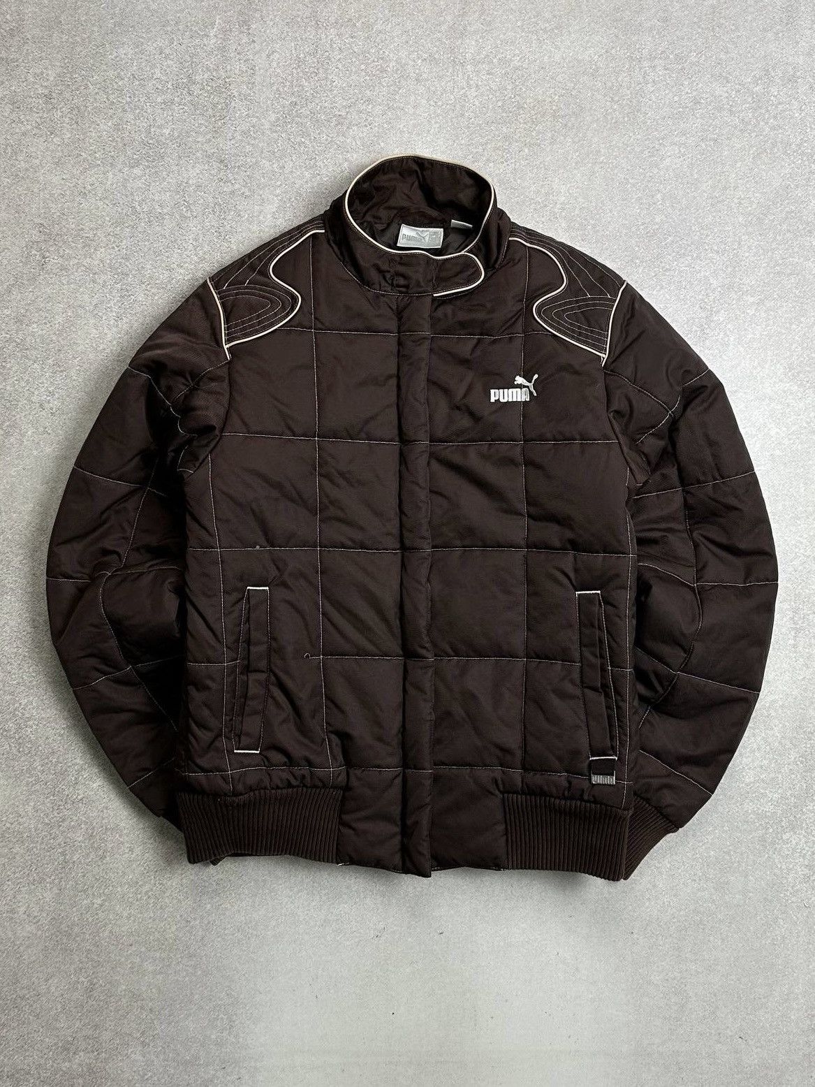 Puma Vintage Puma Racing Cafe Racer Moto Brown Jacket S Size S / US 4 / IT 40 - 1 Thumbnail