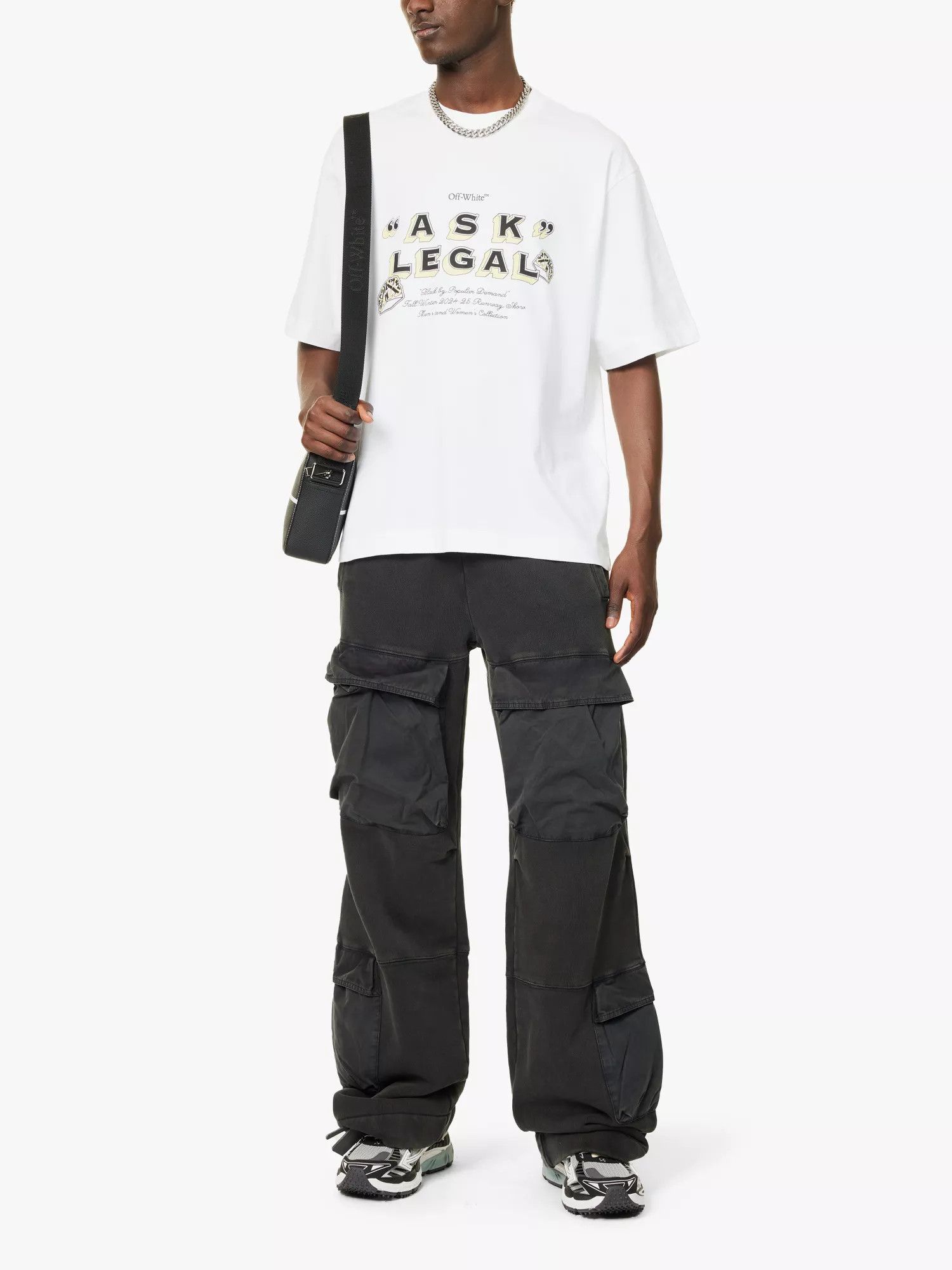 Off-White White Ask Legal Arrows Oversized Skate T-Shirt Size US XS / EU 42 / 0 - 4 Thumbnail