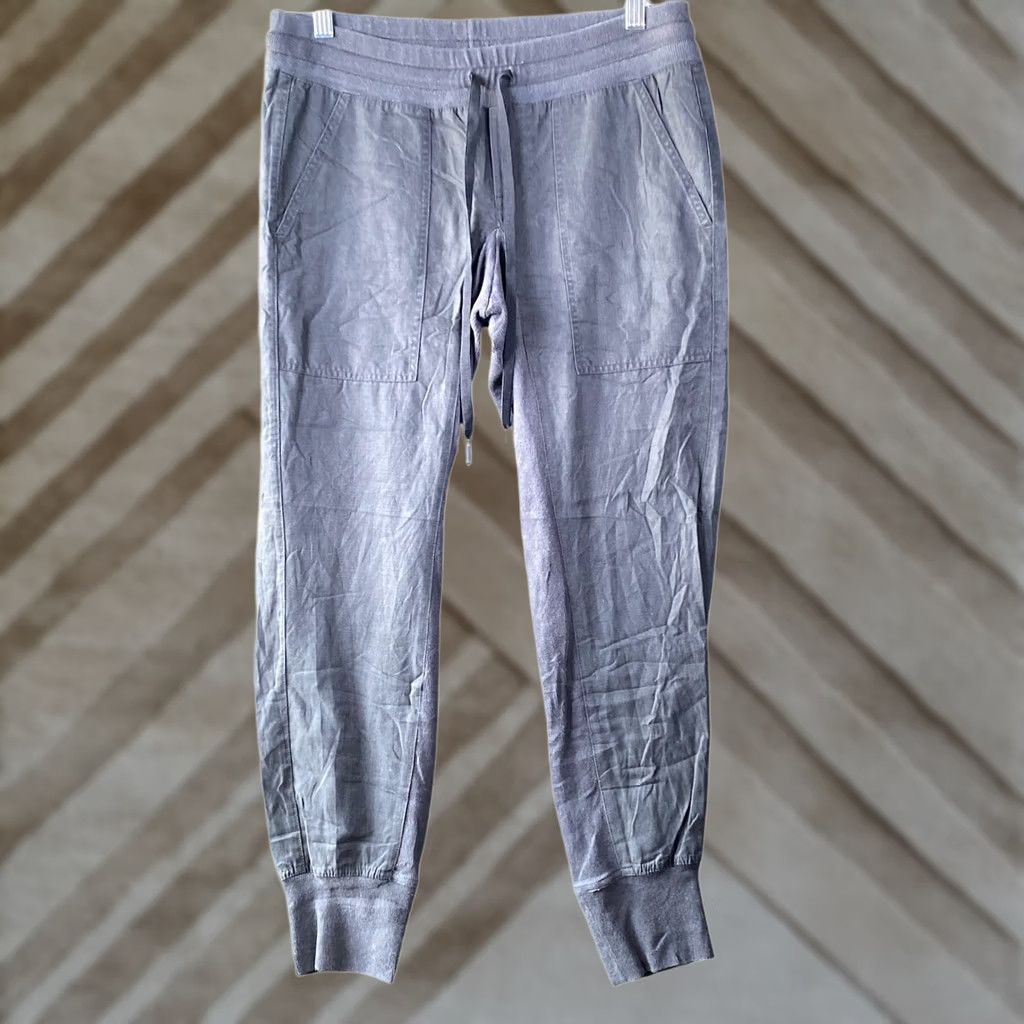 Vintage Cabi Jogger Pants Gray Drawstring Pockets Twill Cotton Blend XS Regular Size 24" / US 00 / IT 34 - 1 Thumbnail