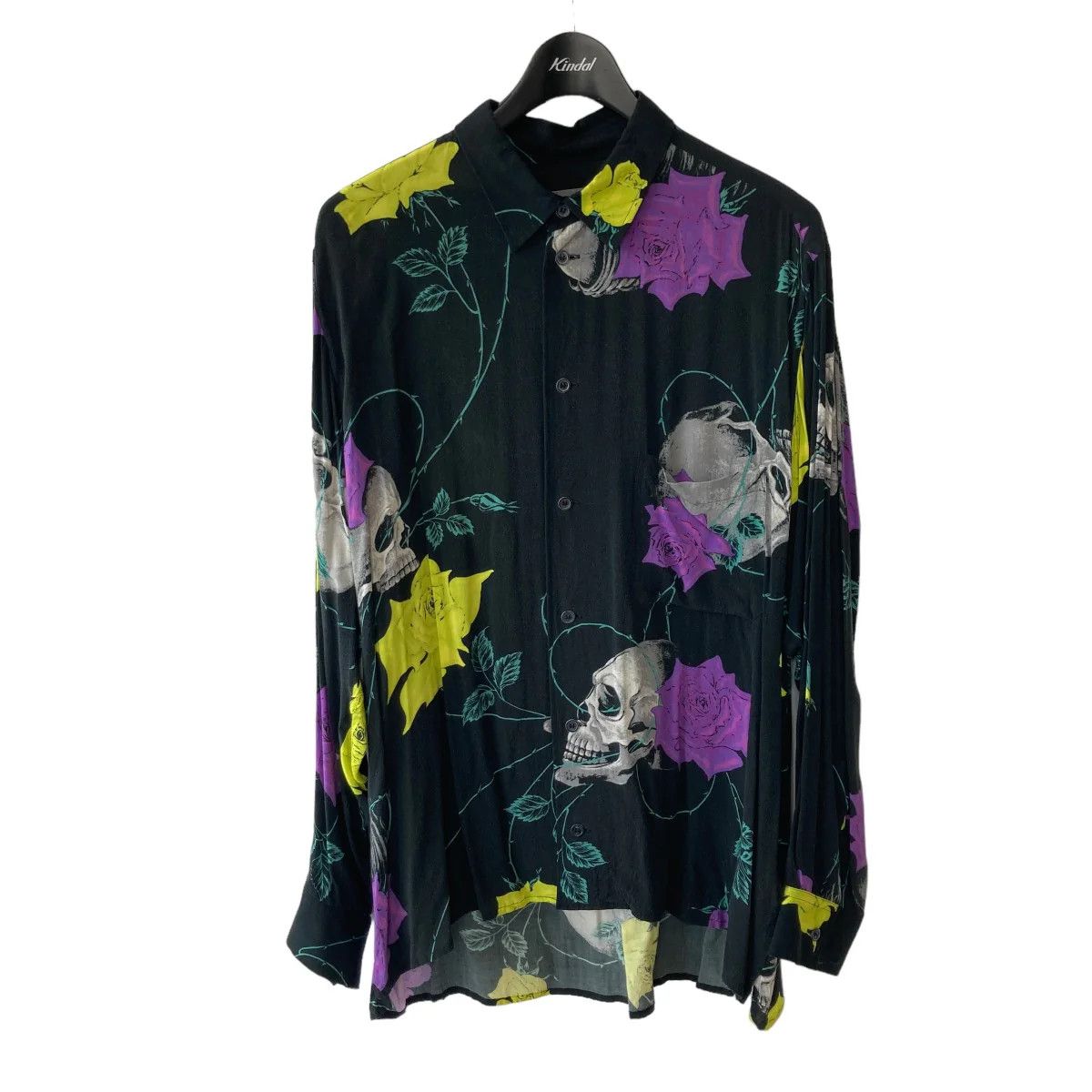 image of Yohji Yamamoto Pour Homme 14Aw All-Over Pattern Shirt in Black, Men's (Size Large)