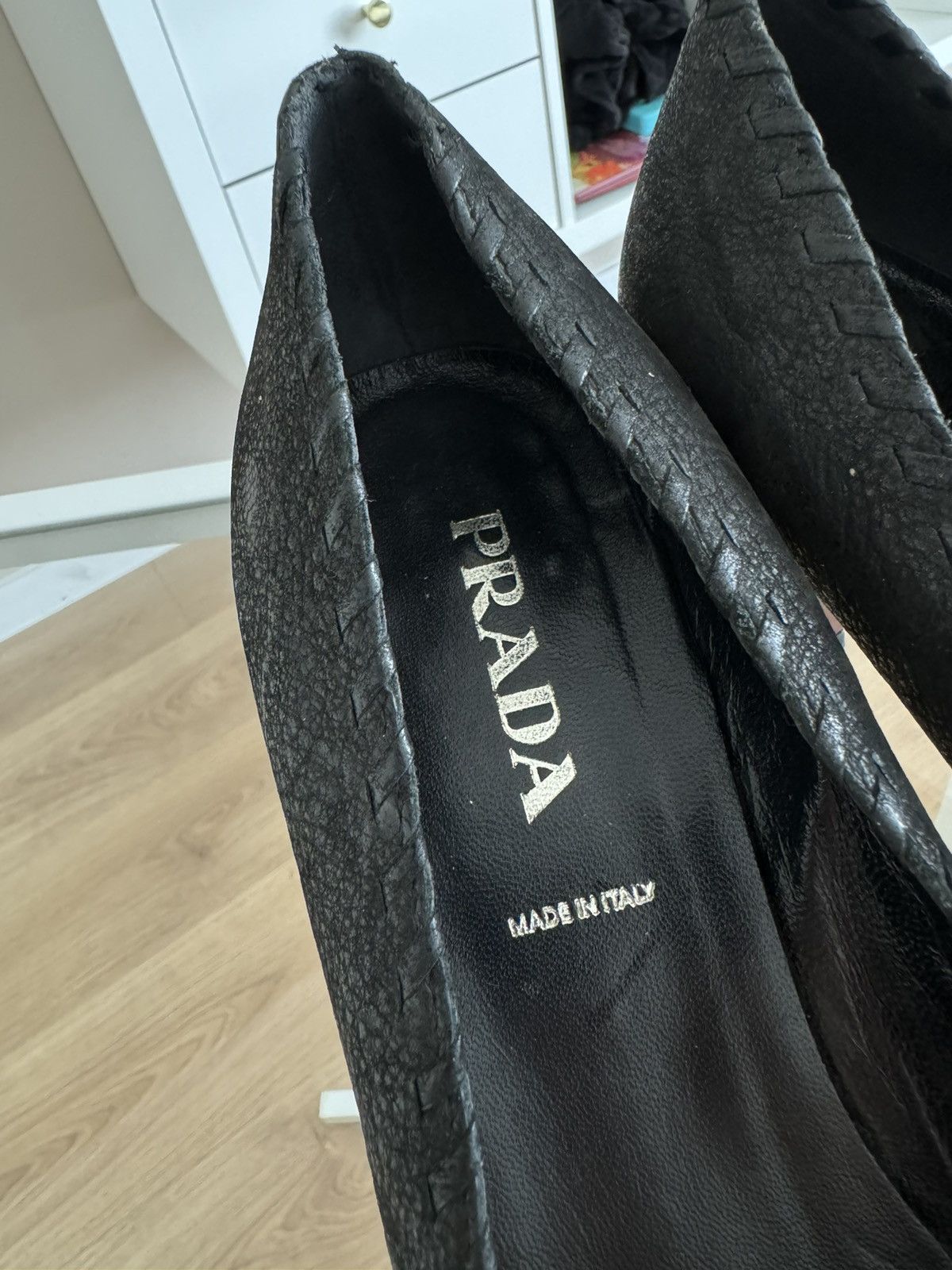 Prada Prada heels shoes black with flowers Italy vintage rare Size US 7.5 / IT 37.5 - 6 Thumbnail