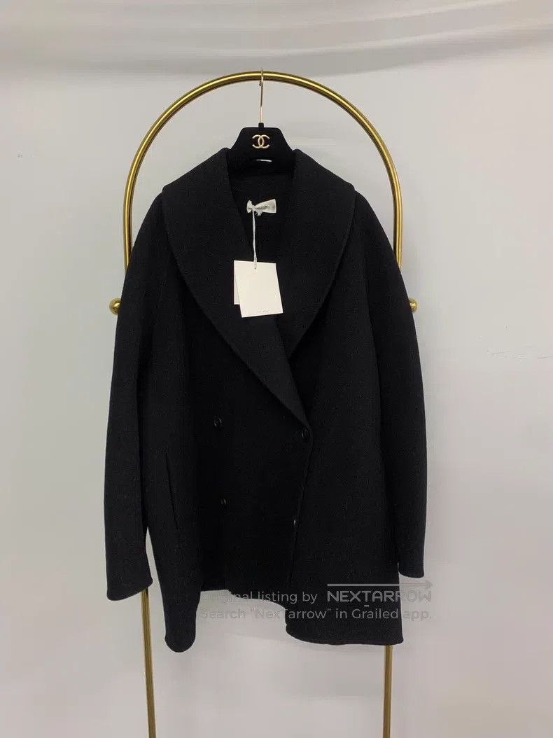 The Row The Row Black double-breasted overcoat Size S / US 4 / IT 40 - 1 Thumbnail