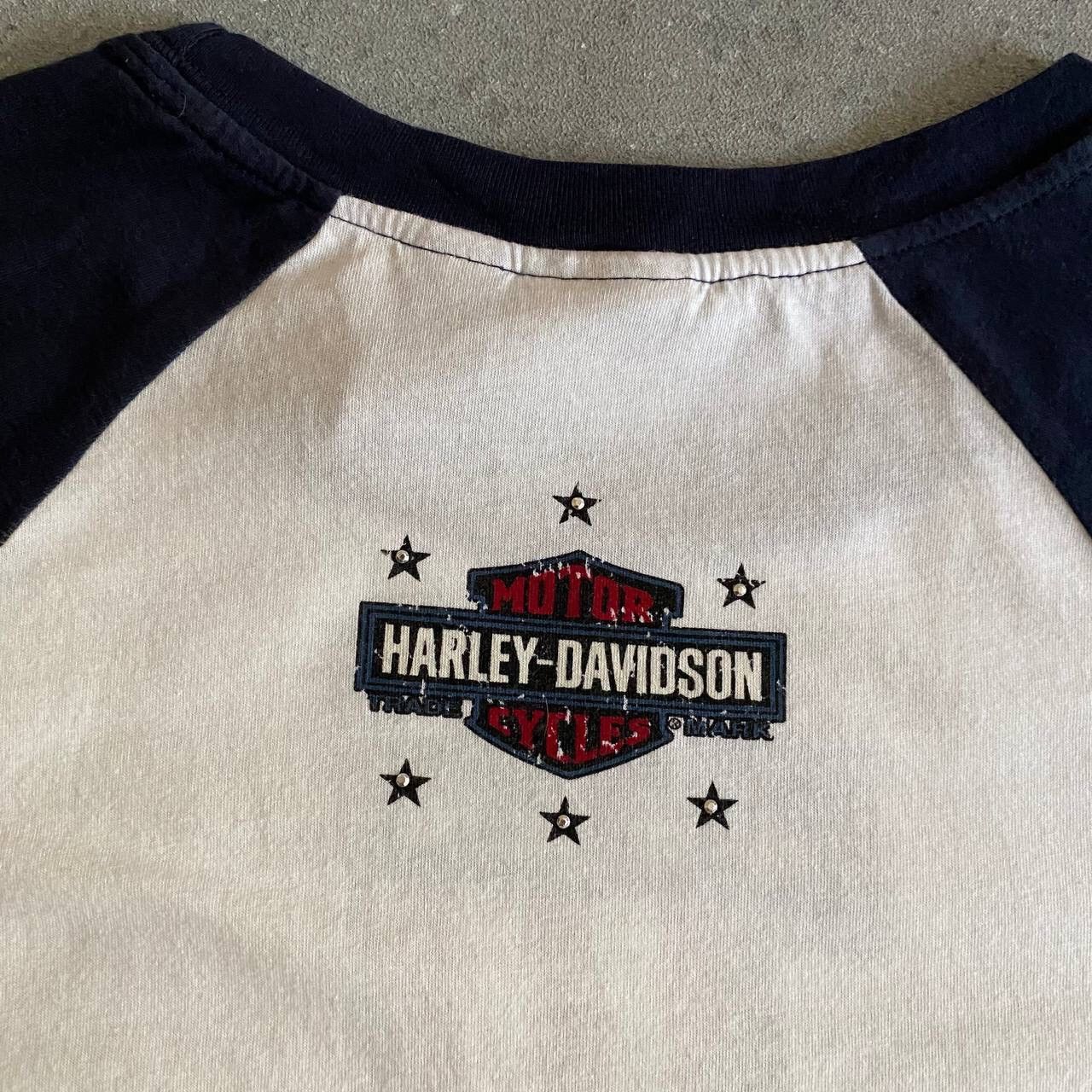 Harley Davidson × Vintage Y2K Harley Davidson Rhinestones Logo Vintage Top Size M / US 6-8 / IT 42-44 - 7 Thumbnail