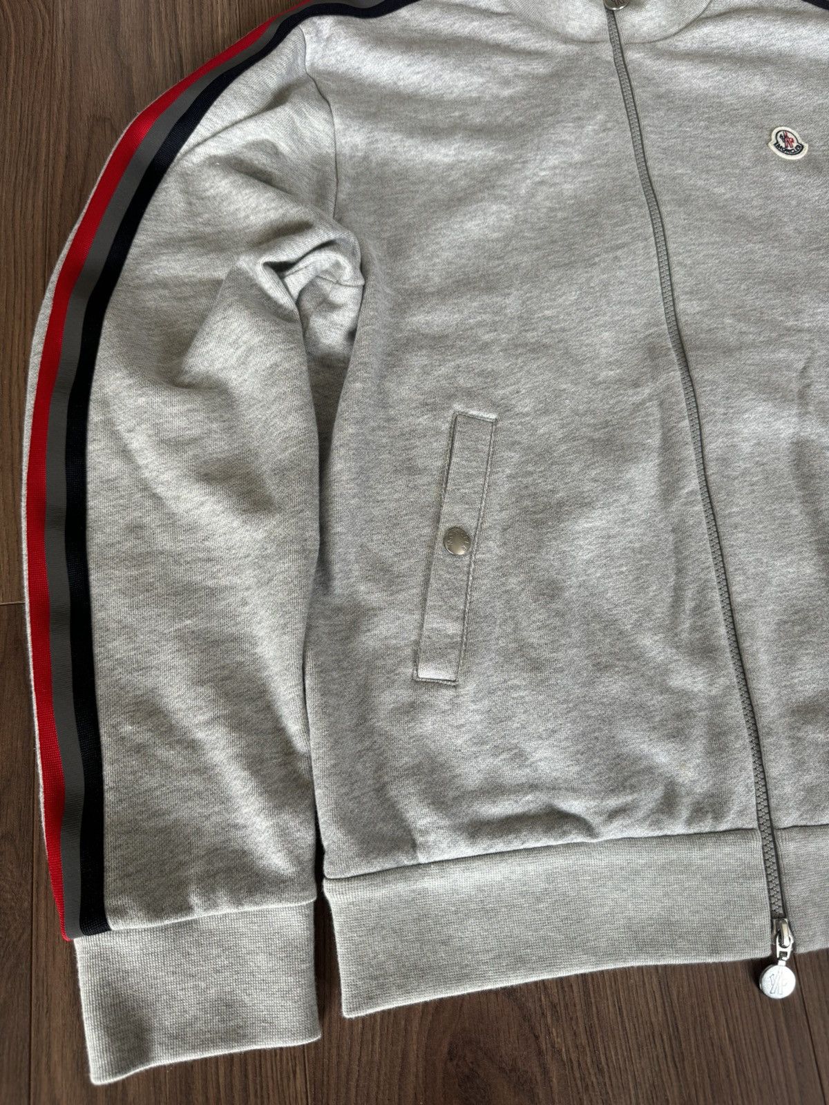 Moncler Moncler Maglia Cardigan Grey Jacket Size US L / EU 52-54 / 3 - 2 Thumbnail