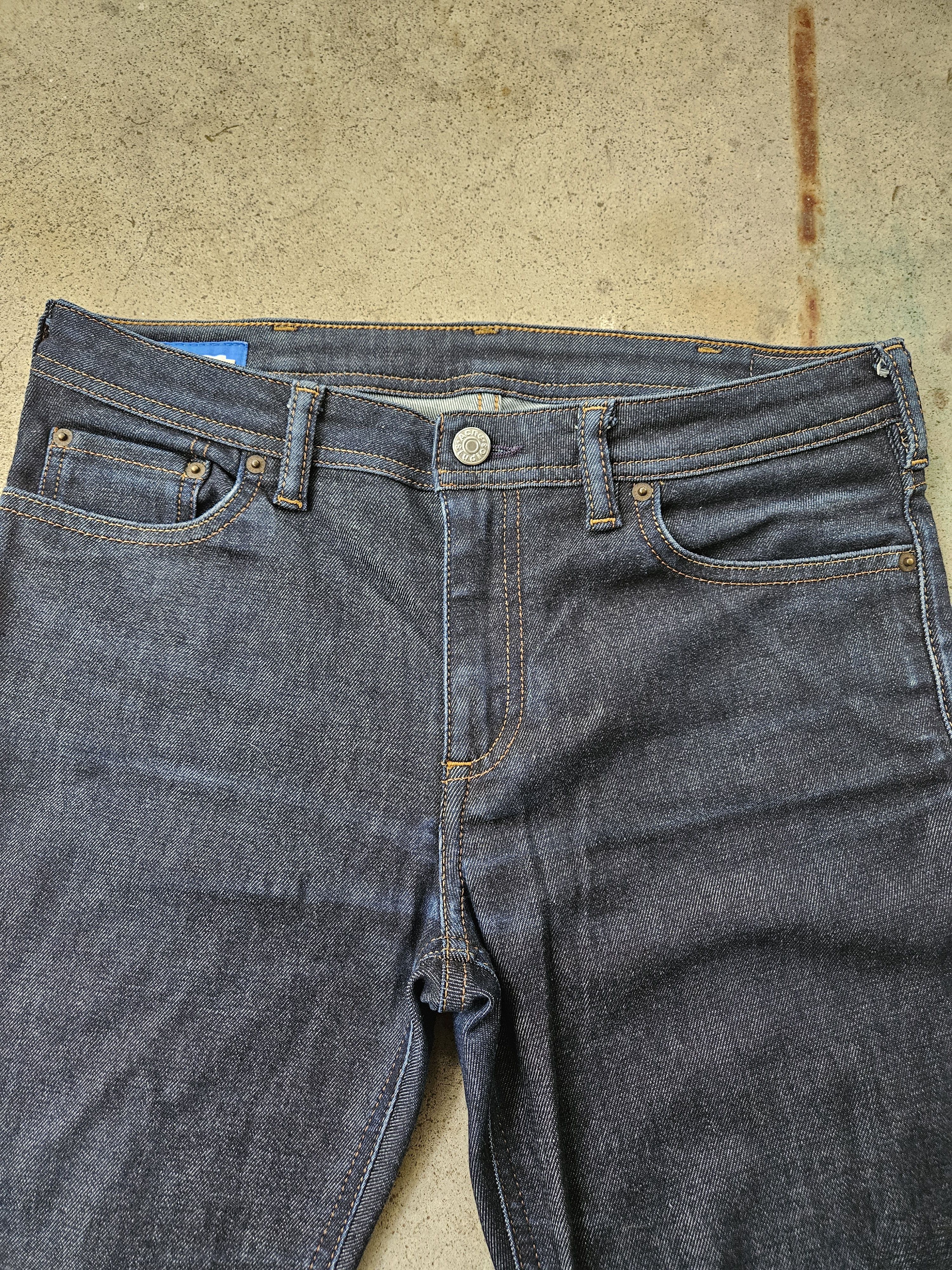 Acne Studios Blå Konst Climb Indigo Back Patch Blue Denim Jeans Size US 31 - 3 Thumbnail