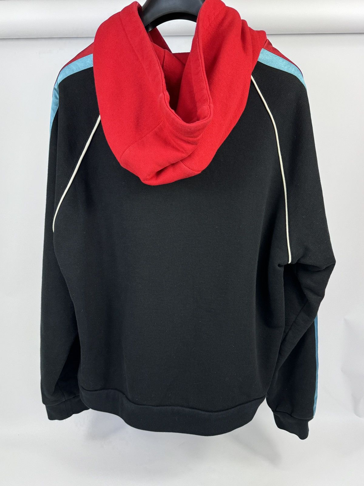 Gucci GUCCI BAND PATCH WORK SATIN STRIPE ZIP UP HOODIE Size US XL / EU 56 / 4 - 2 Thumbnail