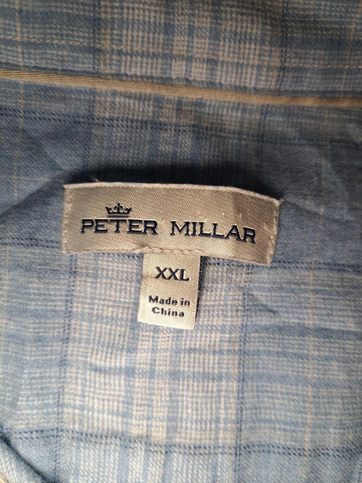 Peter Millar Peter Millar Button Up Dress Shirt Mens XXL Blue Glen Plaid Size US XXL / EU 58 / 5 - 2 Thumbnail