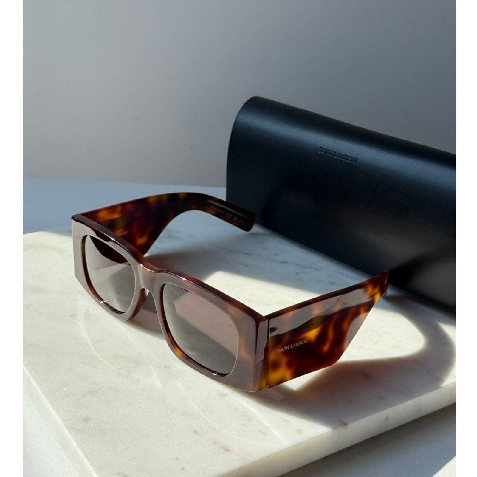 Saint Laurent Paris NEW Saint Laurent SL654 Sunglasses in Havana Brown $545 Size ONE SIZE - 2 Thumbnail