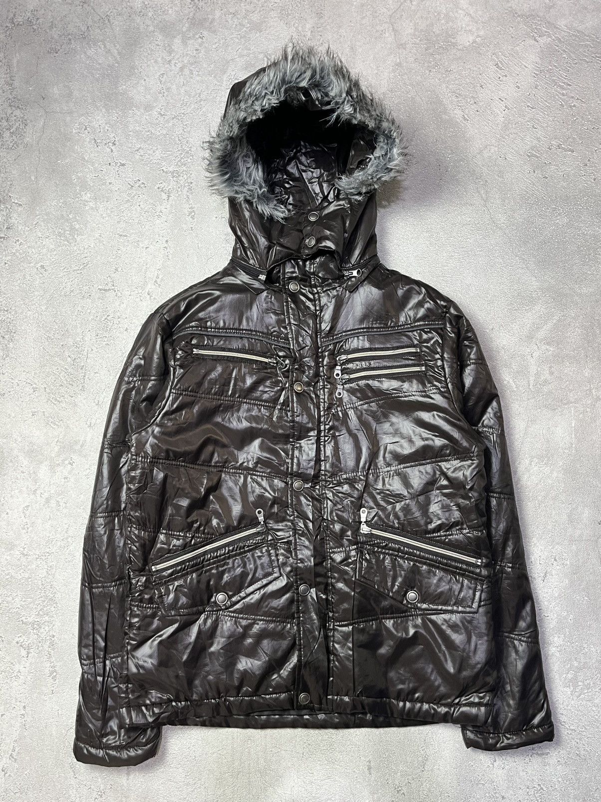 If Six Was Nine Nylaus Shiny Fur Jacket Size US M / EU 48-50 / 2 - 1 Thumbnail