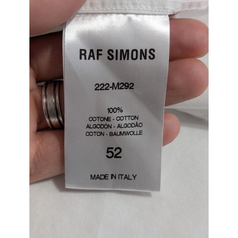Raf Simons o1rshd1 Americano Bicolor Shirt With Embroidery White/Black Size US L / EU 52-54 / 3 - 18 Thumbnail